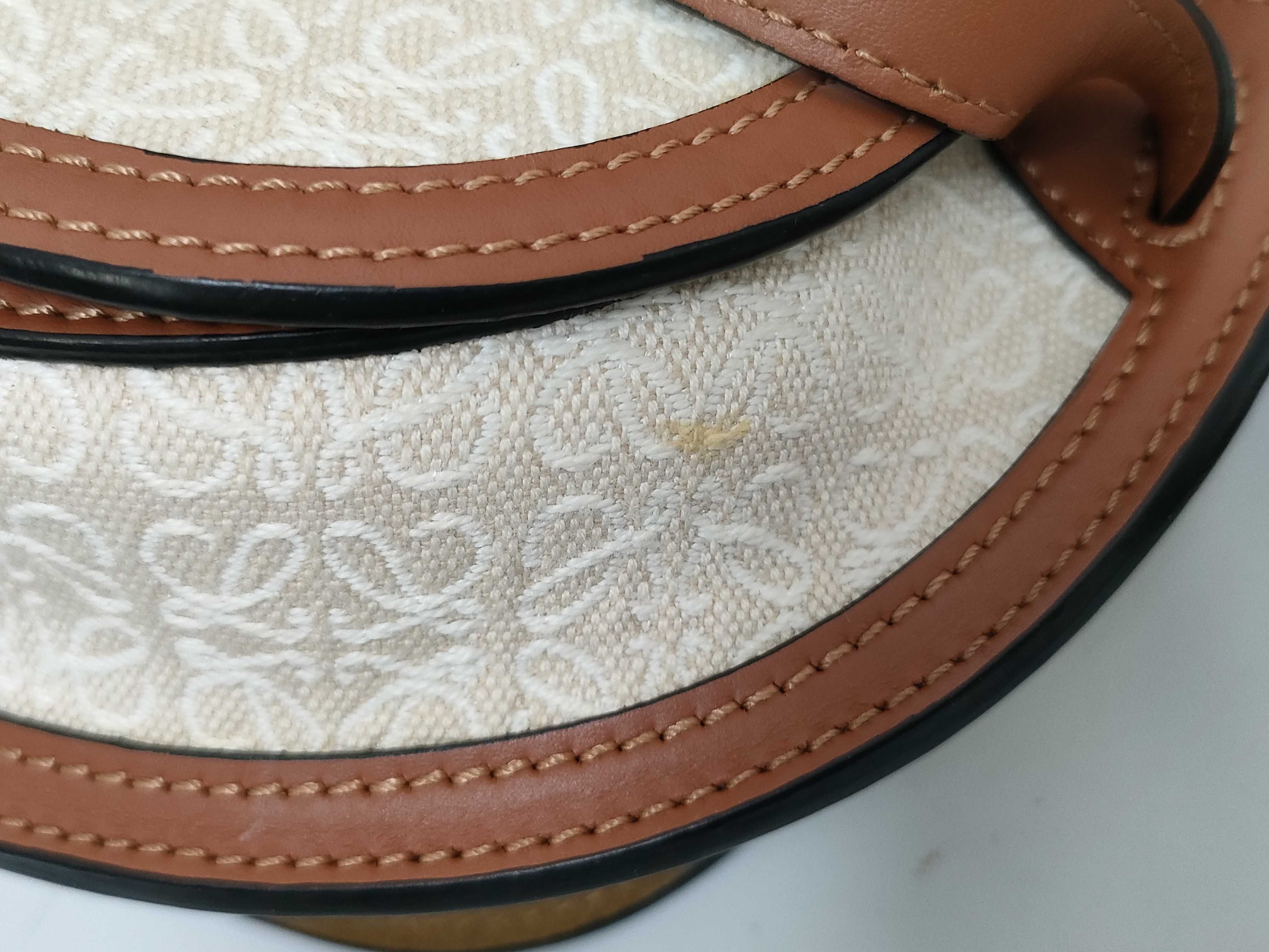 Gate Bag Small Canvas x Leather Shoulder Bag Beige x Brown Shoulder Bag — view 9