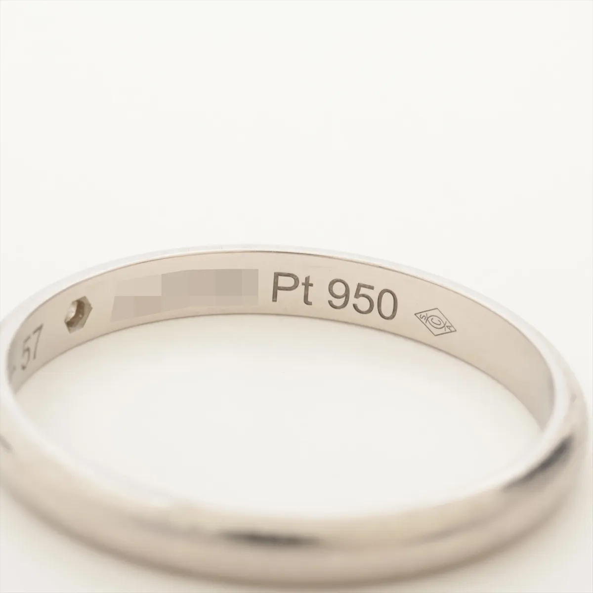 Wedding 1P Diamond Ring Pt950 3.4g 57 UJI432 Metal thread — view 4