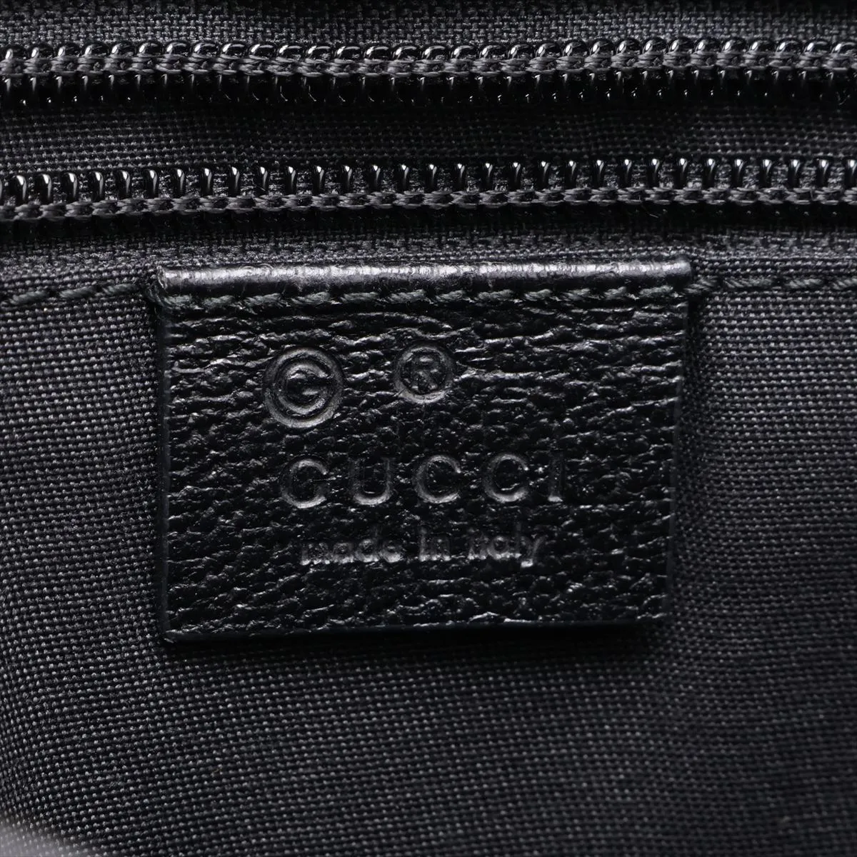 GG Canvas x Leather Tote Bag Black 272347 Outlet — view 9