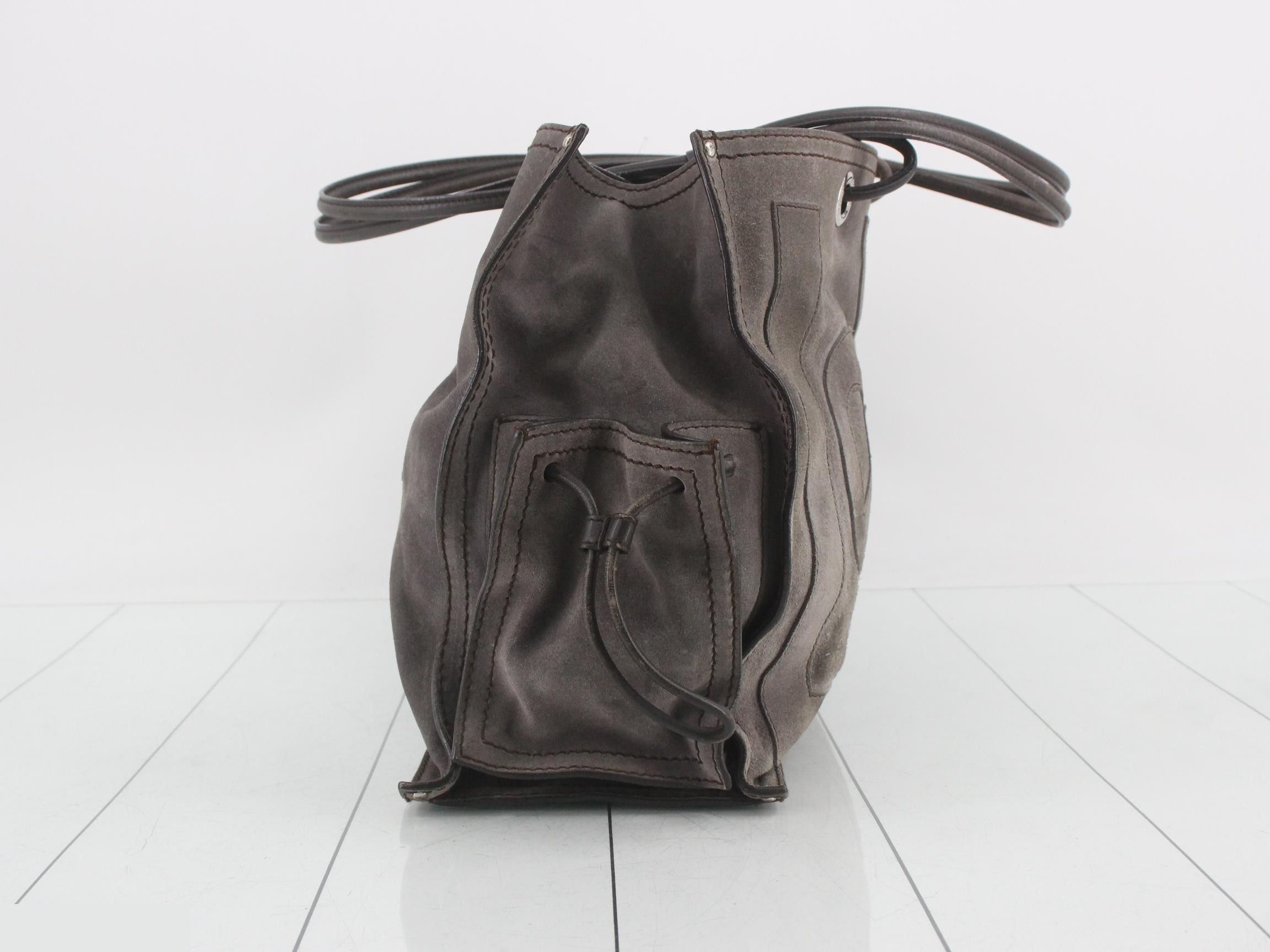 Suede shopper tote bag — view 3