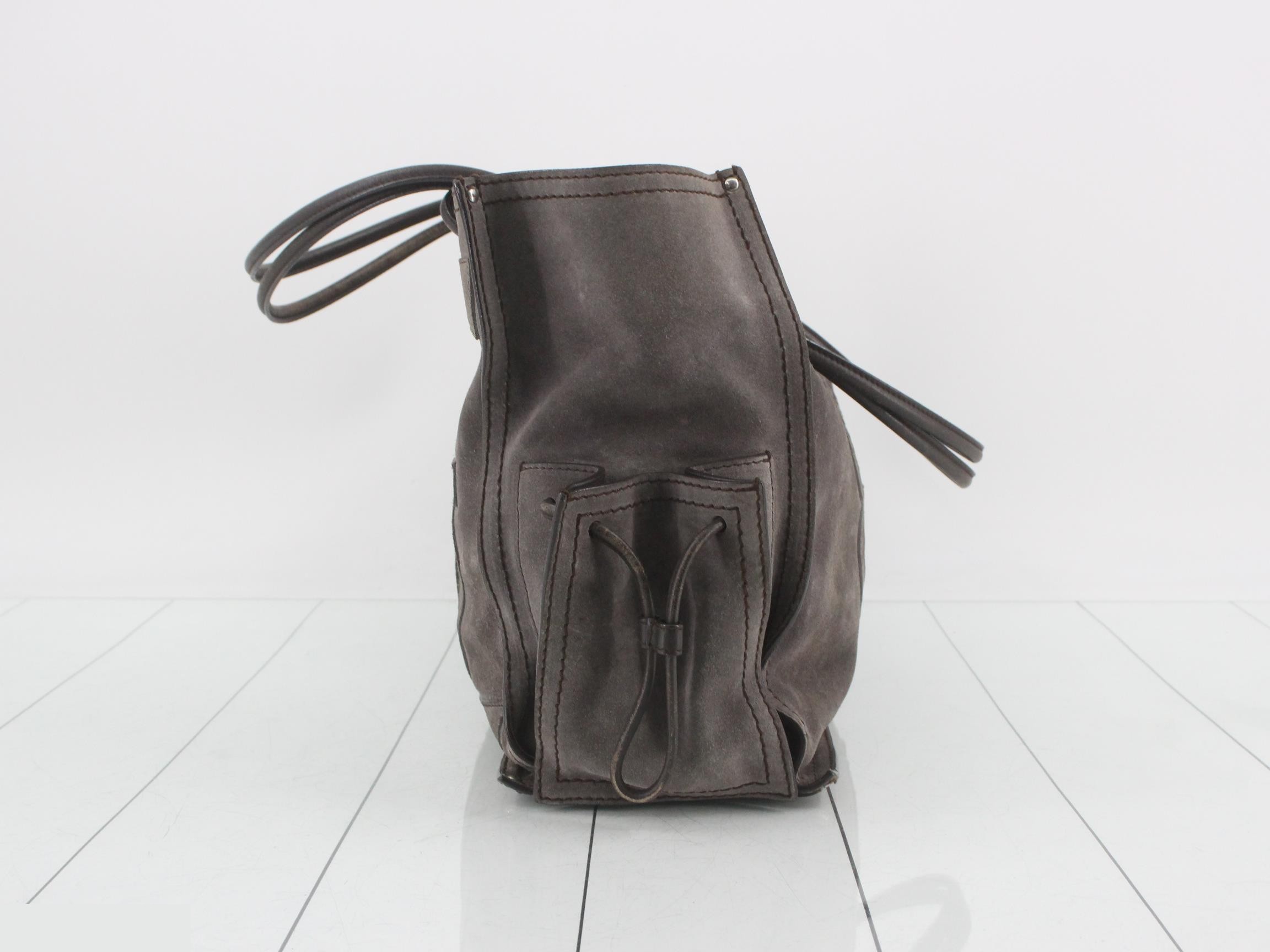 Suede shopper tote bag — view 4