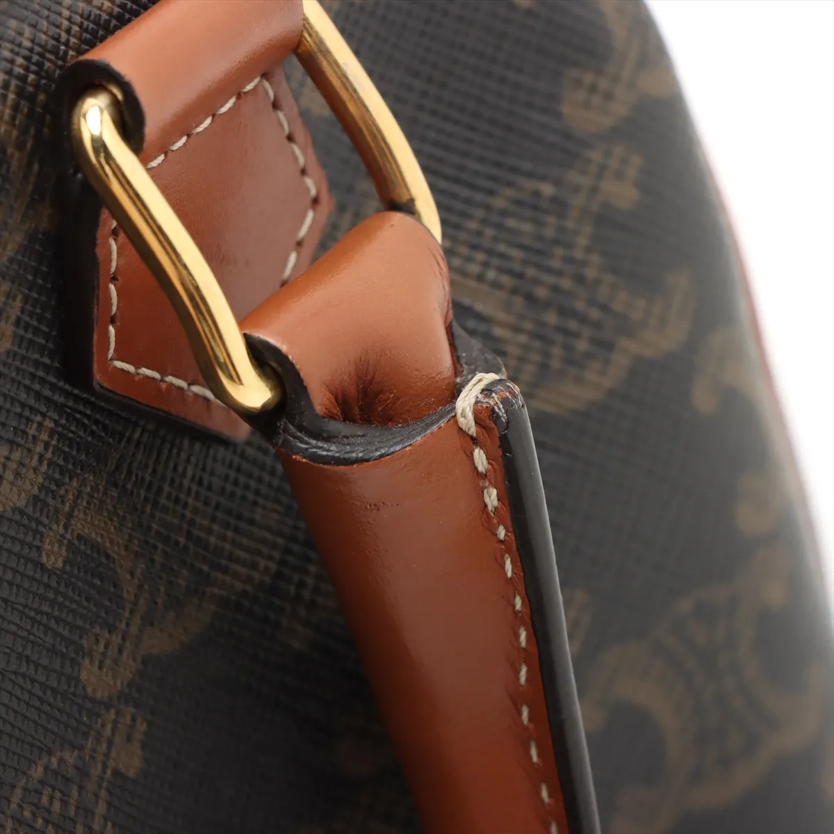 Cuir Triomphe Small Boston PVC x Leather 2WAY Handbag Brown — view 10