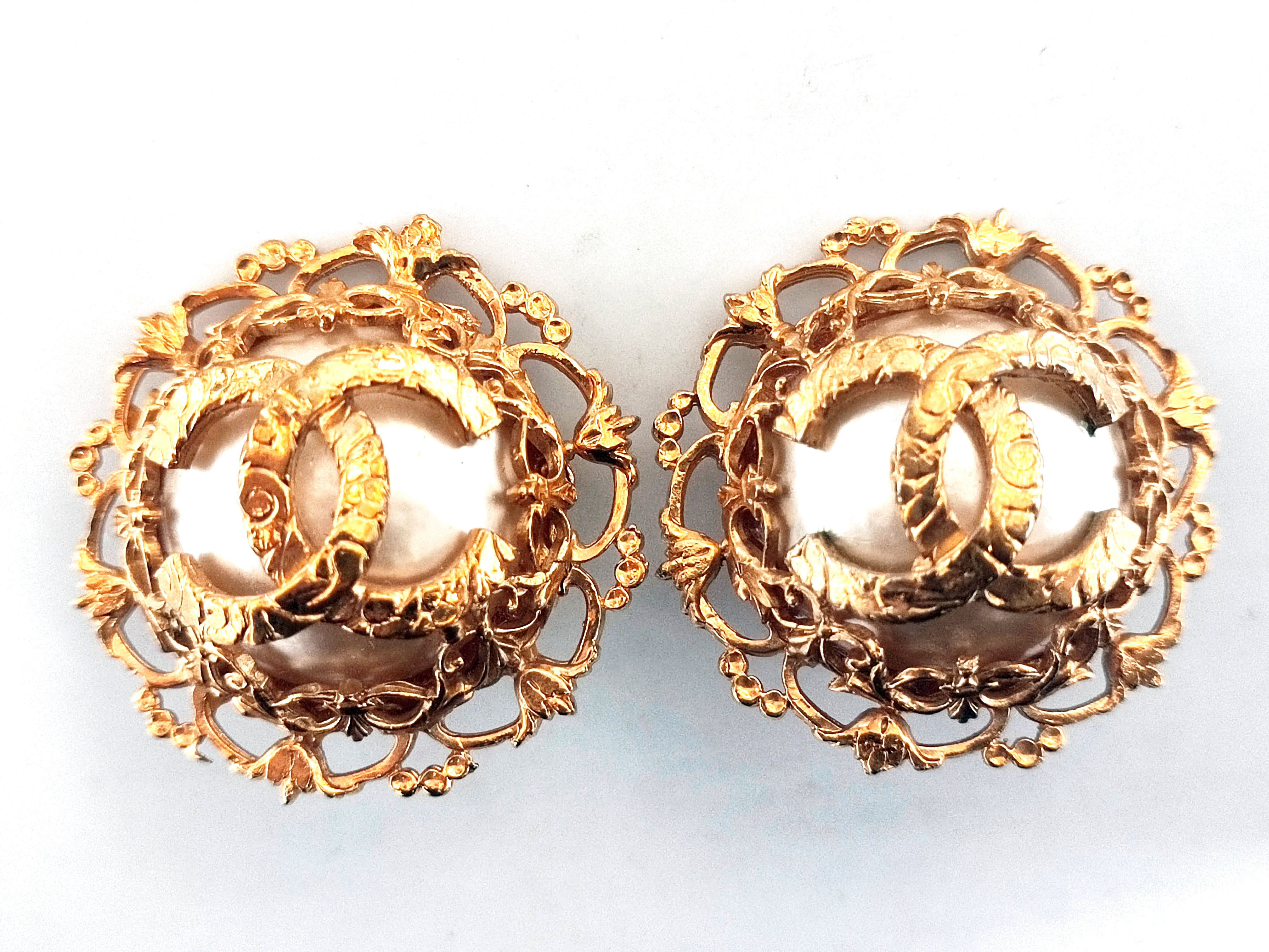 Coco Mark Faux Pearl Earrings (Size 2 & 8)