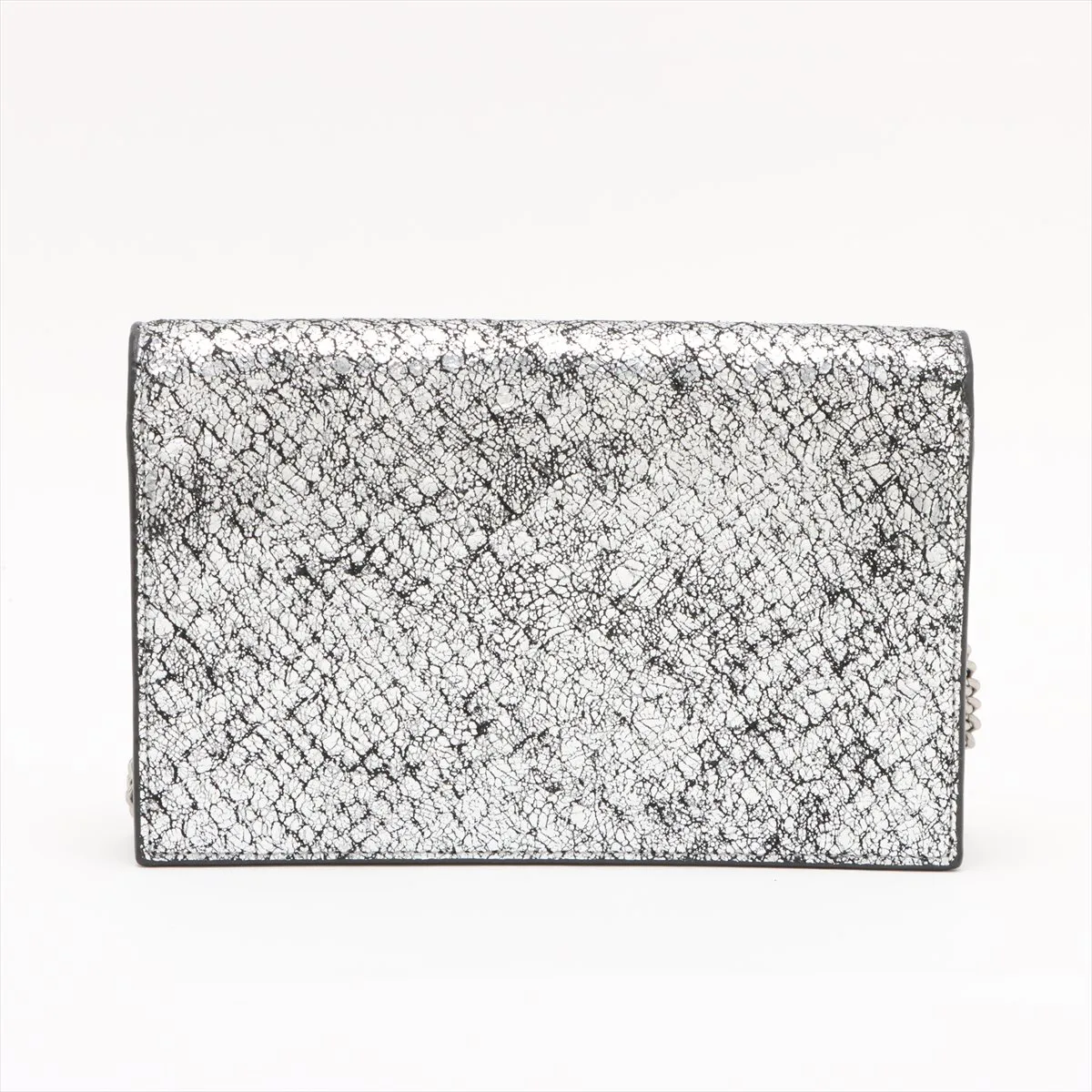 Kate Leather Chain Wallet Silver 452159 — view 2