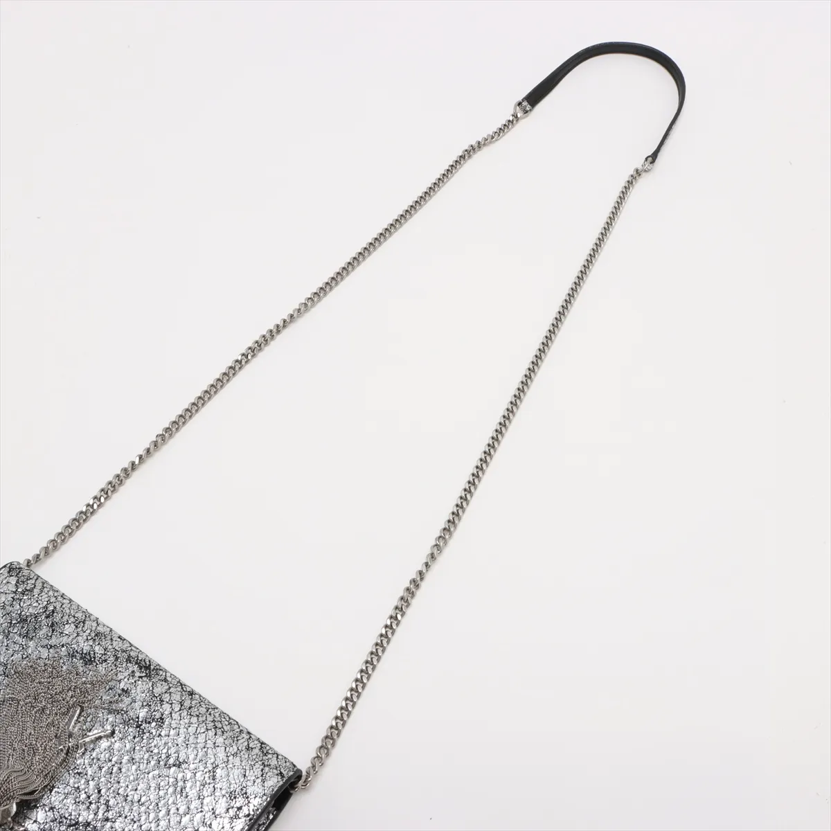 Kate Leather Chain Wallet Silver 452159 — view 5