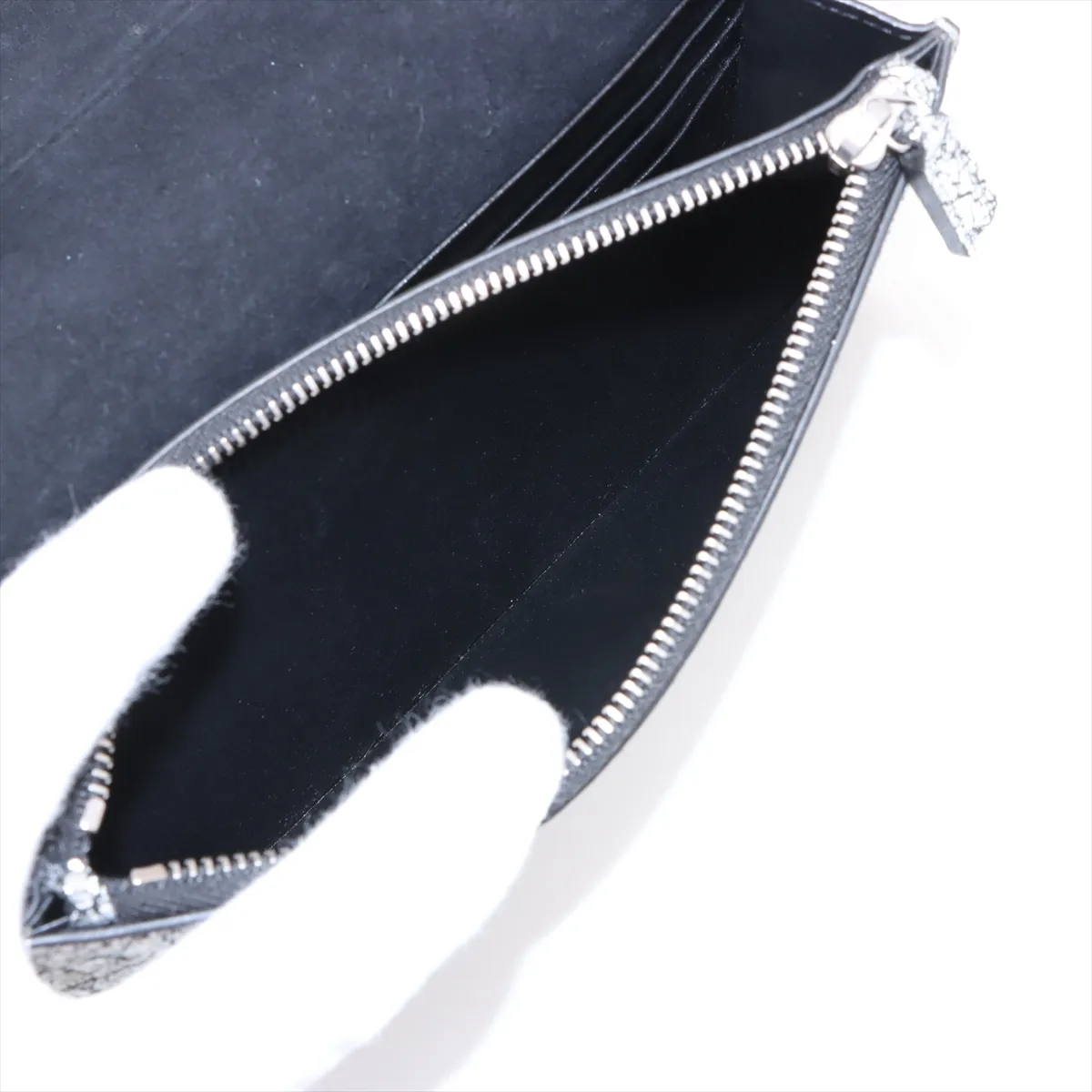 Kate Leather Chain Wallet Silver 452159 — view 8