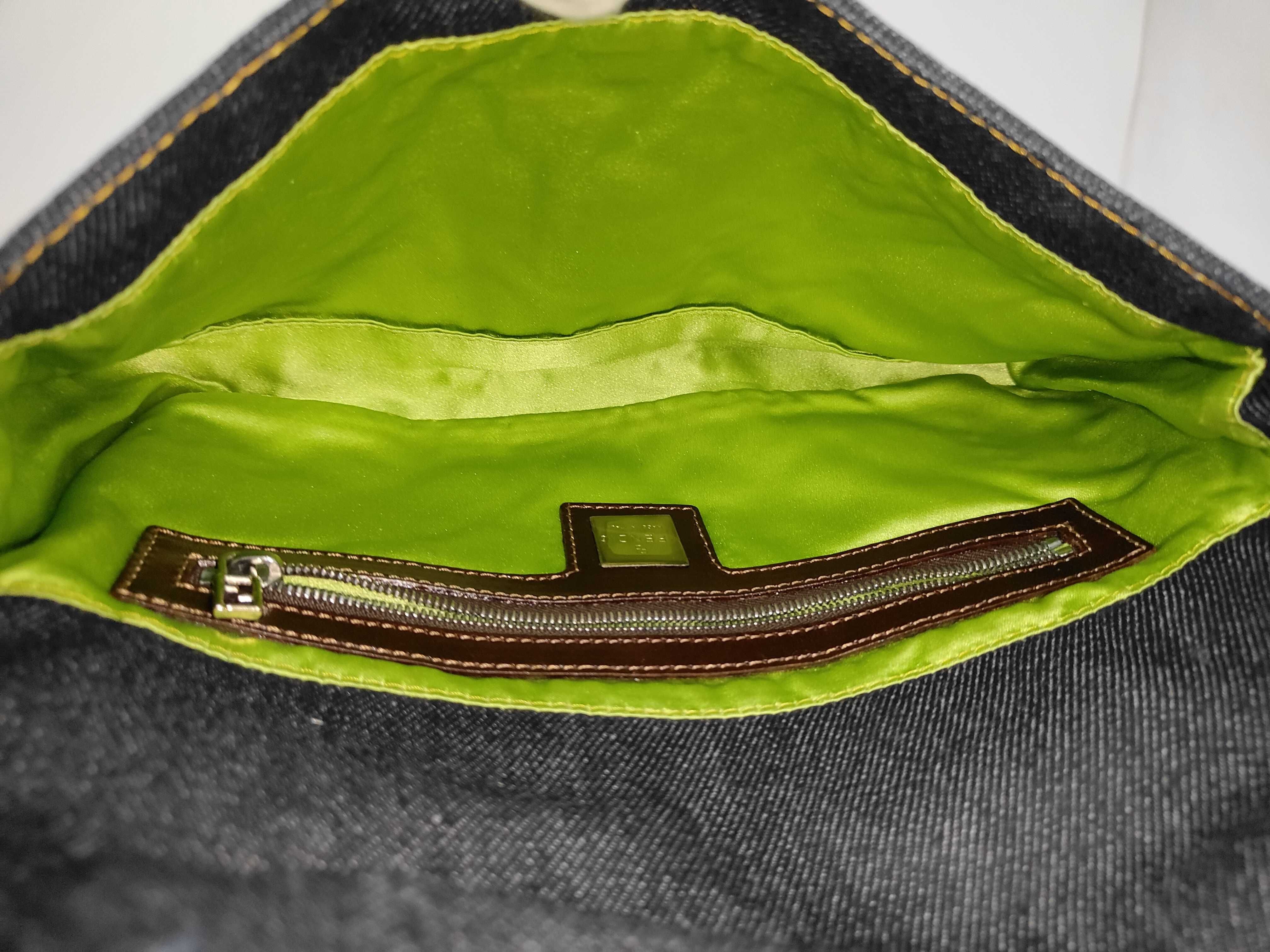 Mamma Bucket Flower Embroidered Denim Shoulder Bag — view 10