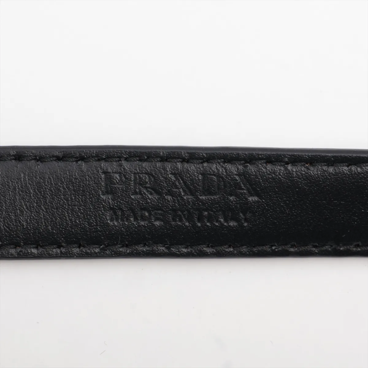 1CC499 Saffiano Belt 85 Leather x Metal Black x Silver — view 5