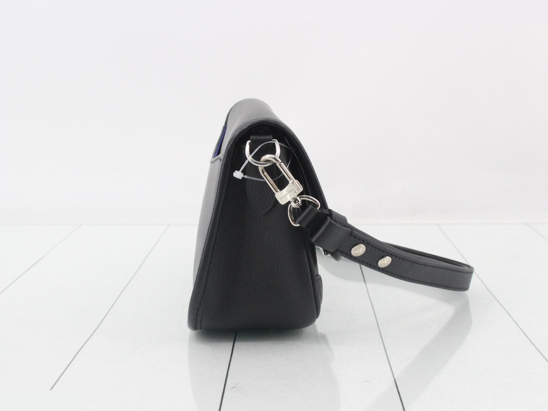Bouchy Black Epi Calfskin Shoulder Bag with Black Hardware — view 4