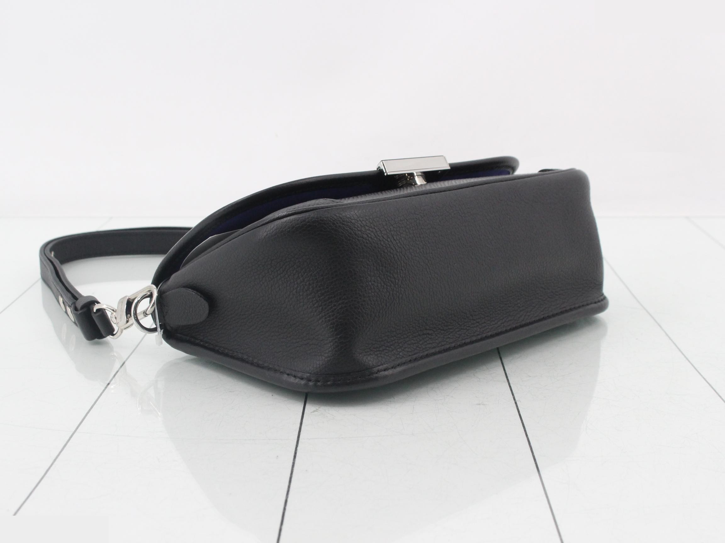Bouchy Black Epi Calfskin Shoulder Bag with Black Hardware — view 5