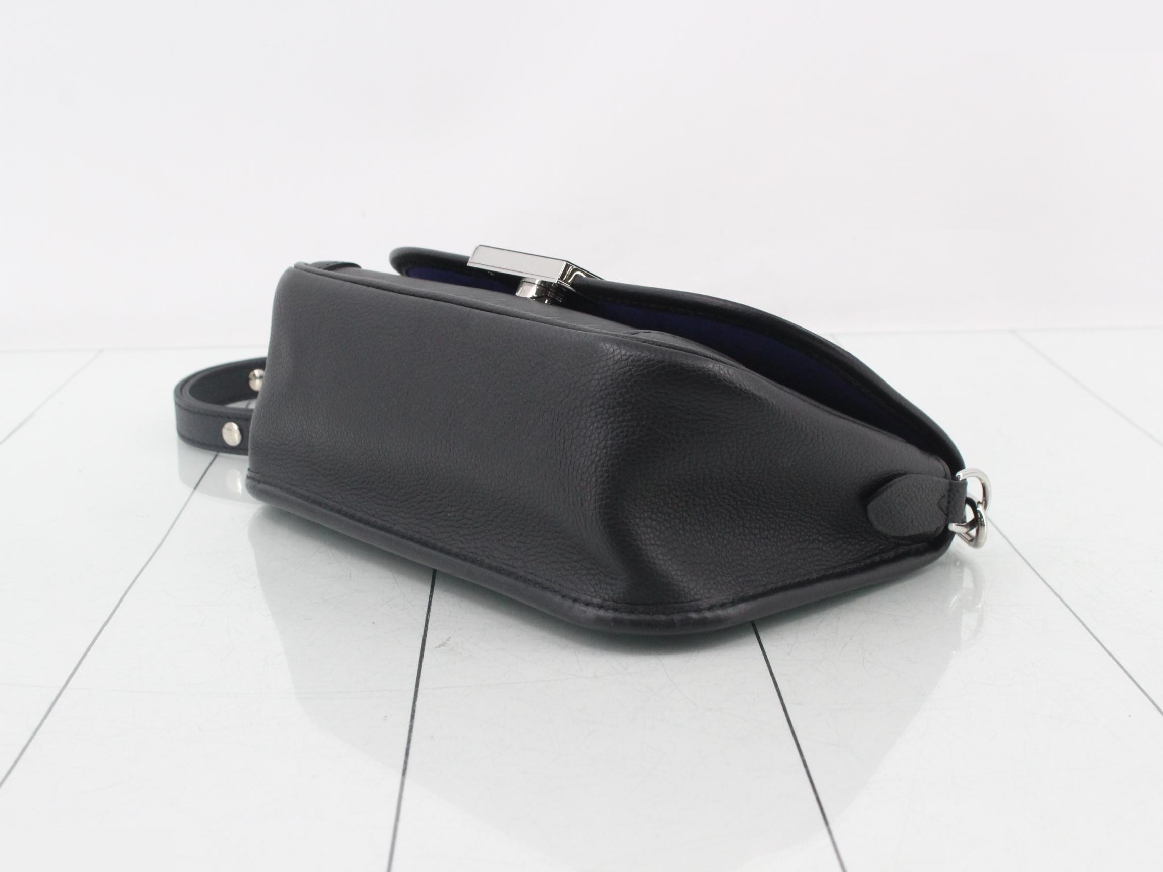 Bouchy Black Epi Calfskin Shoulder Bag with Black Hardware — view 6