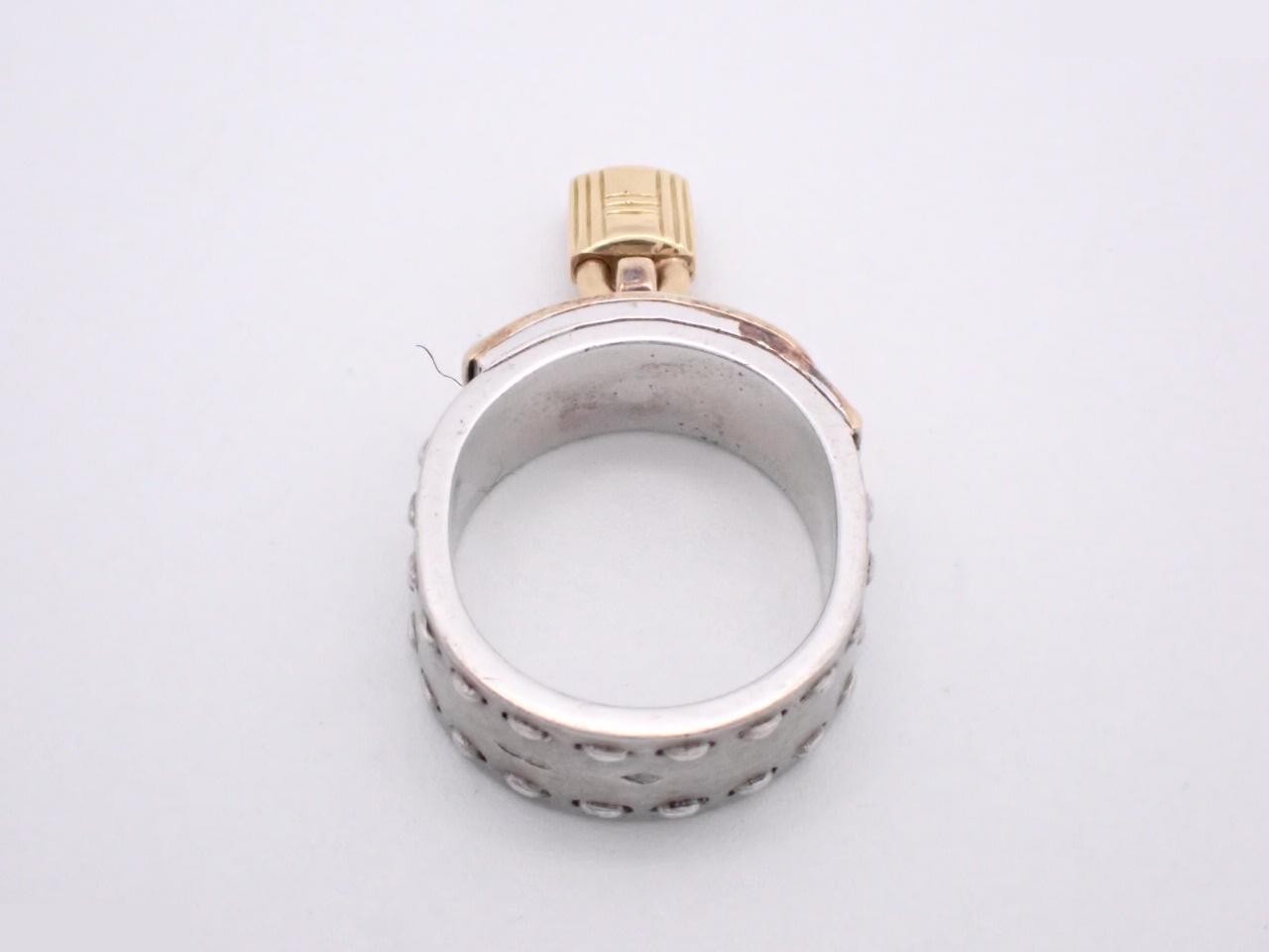 Kelly Combination Ring, stamped 53, actual size #10.5, 925g/11.2g — view 3