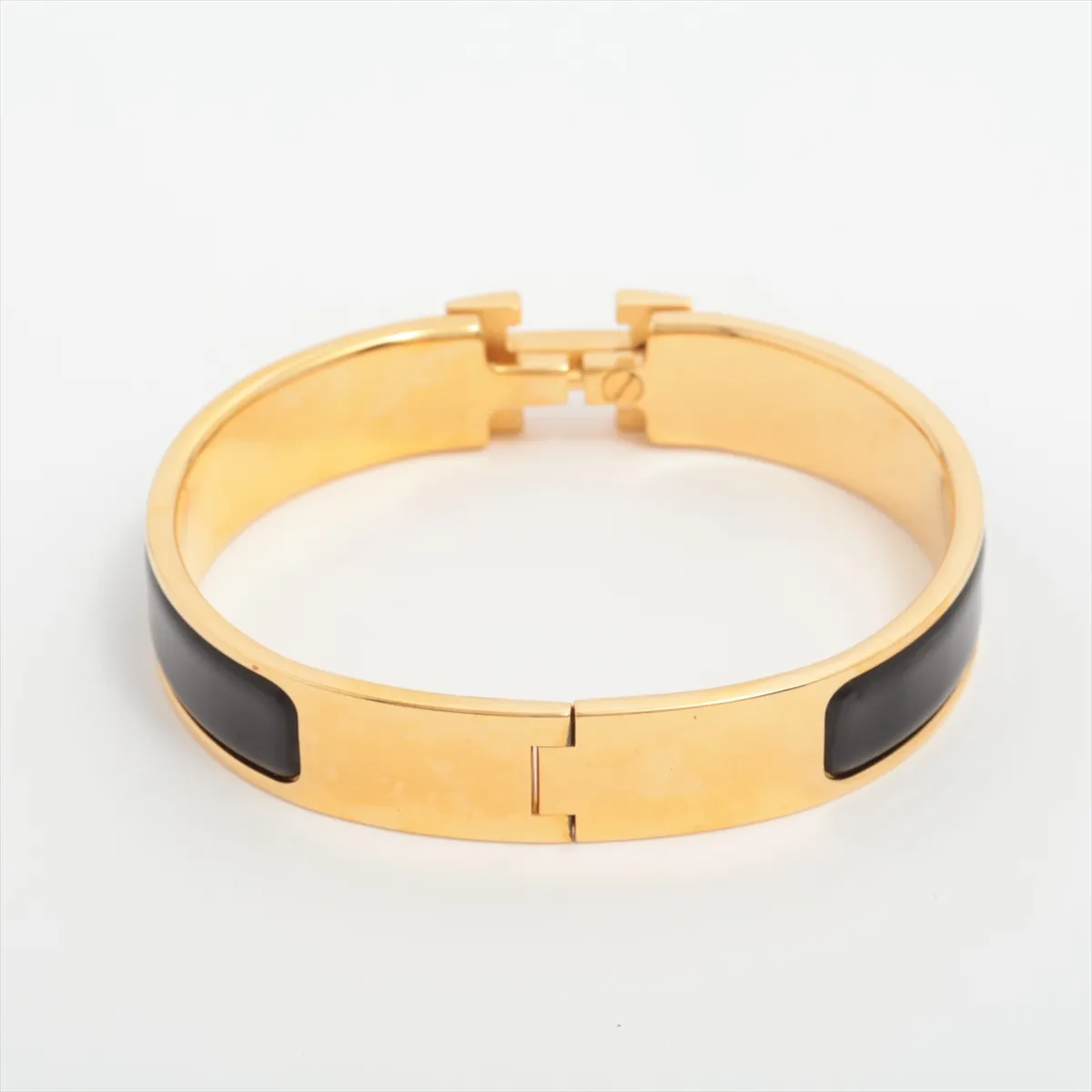 Click H Fan Bangle, GP Gold x Black, — view 2