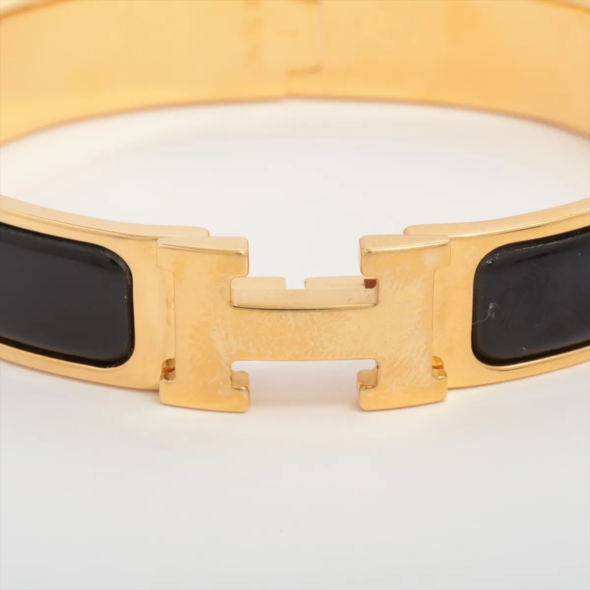 Click H Fan Bangle, GP Gold x Black, — view 3