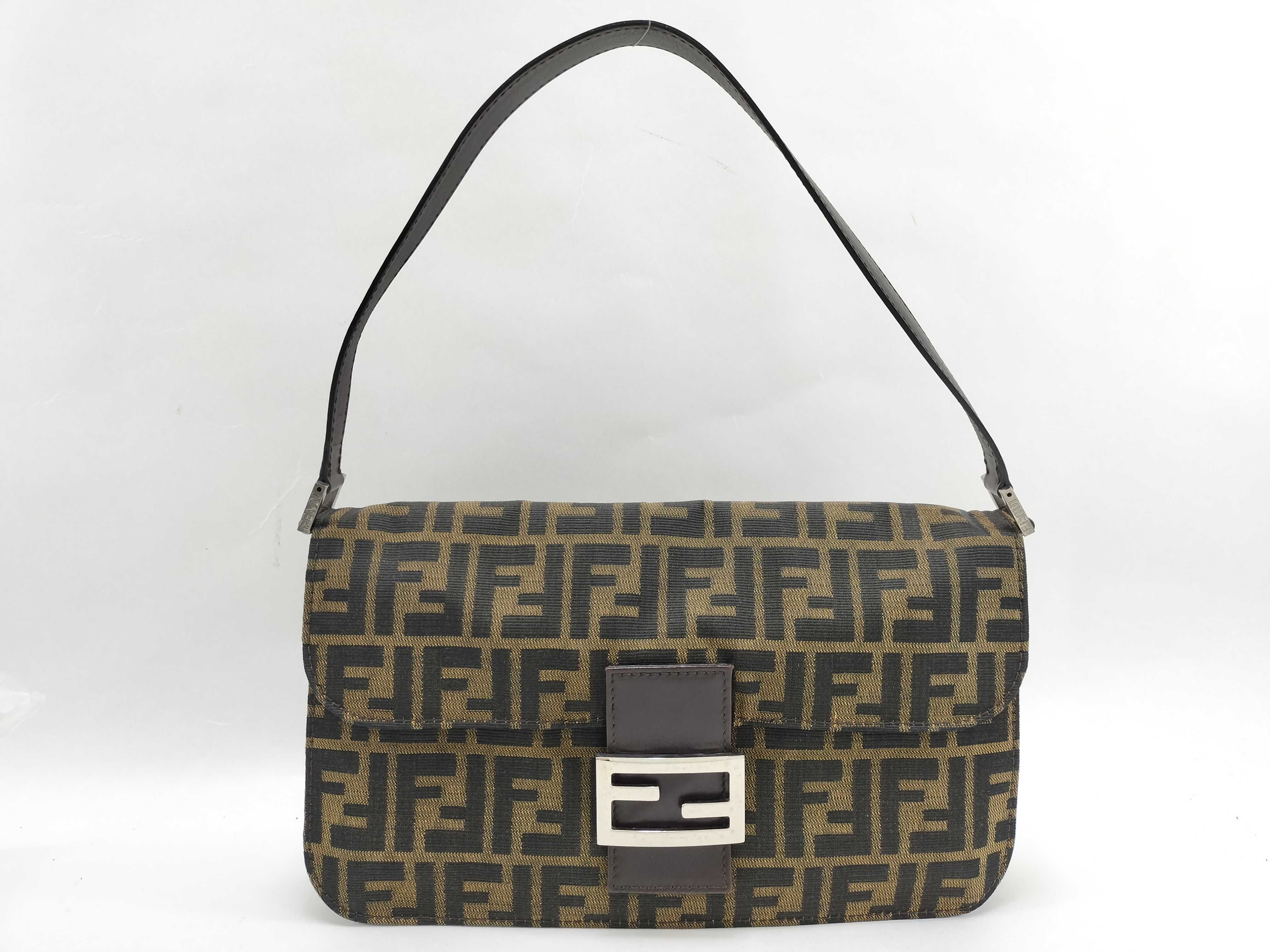 Mamma Fendi Mamma Bucket One-Shoulder Bag Canvas Brown Zucca Shoulder Bag