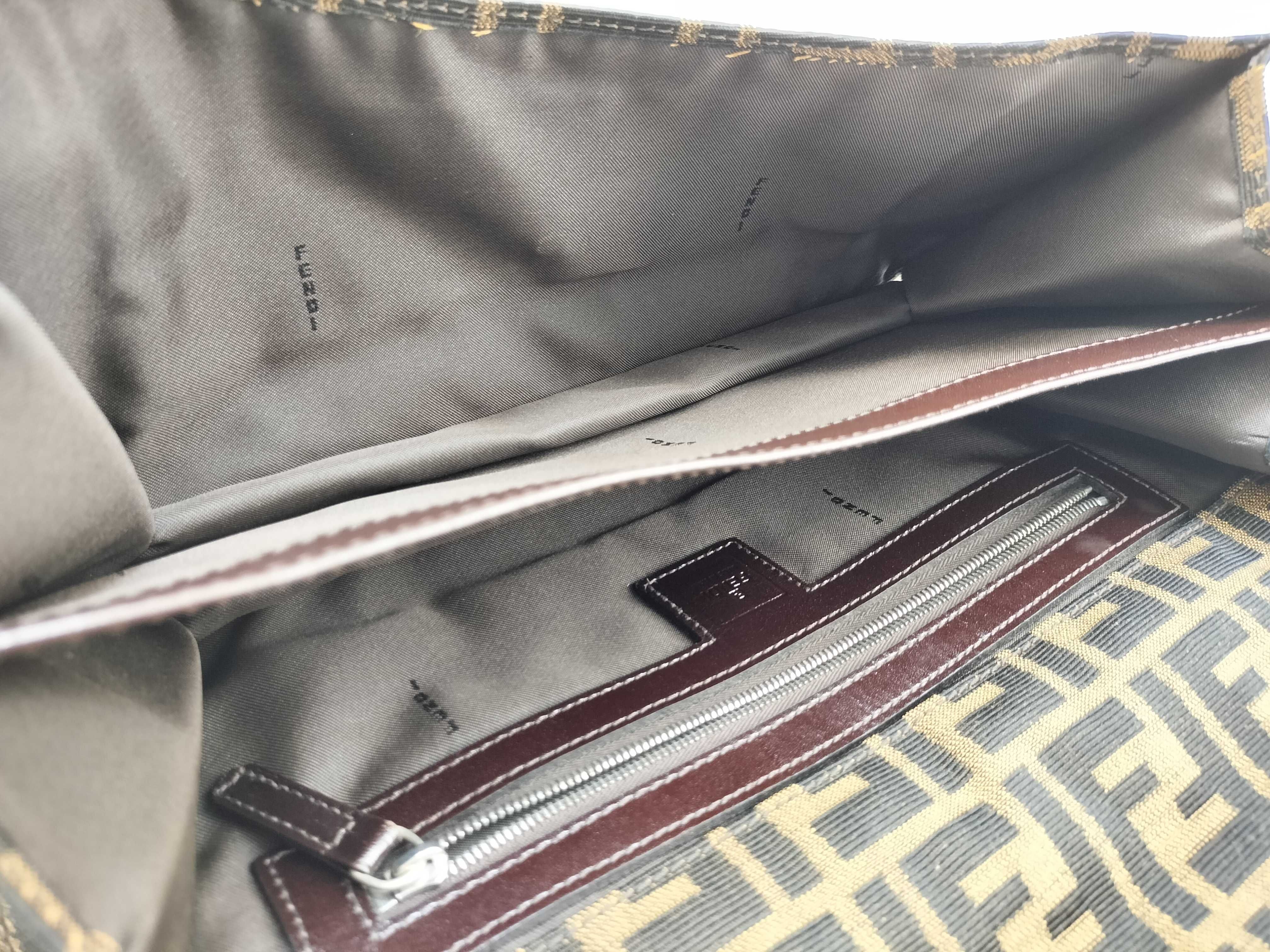 Mamma Fendi Mamma Bucket One-Shoulder Bag Canvas Brown Zucca Shoulder Bag — view 11