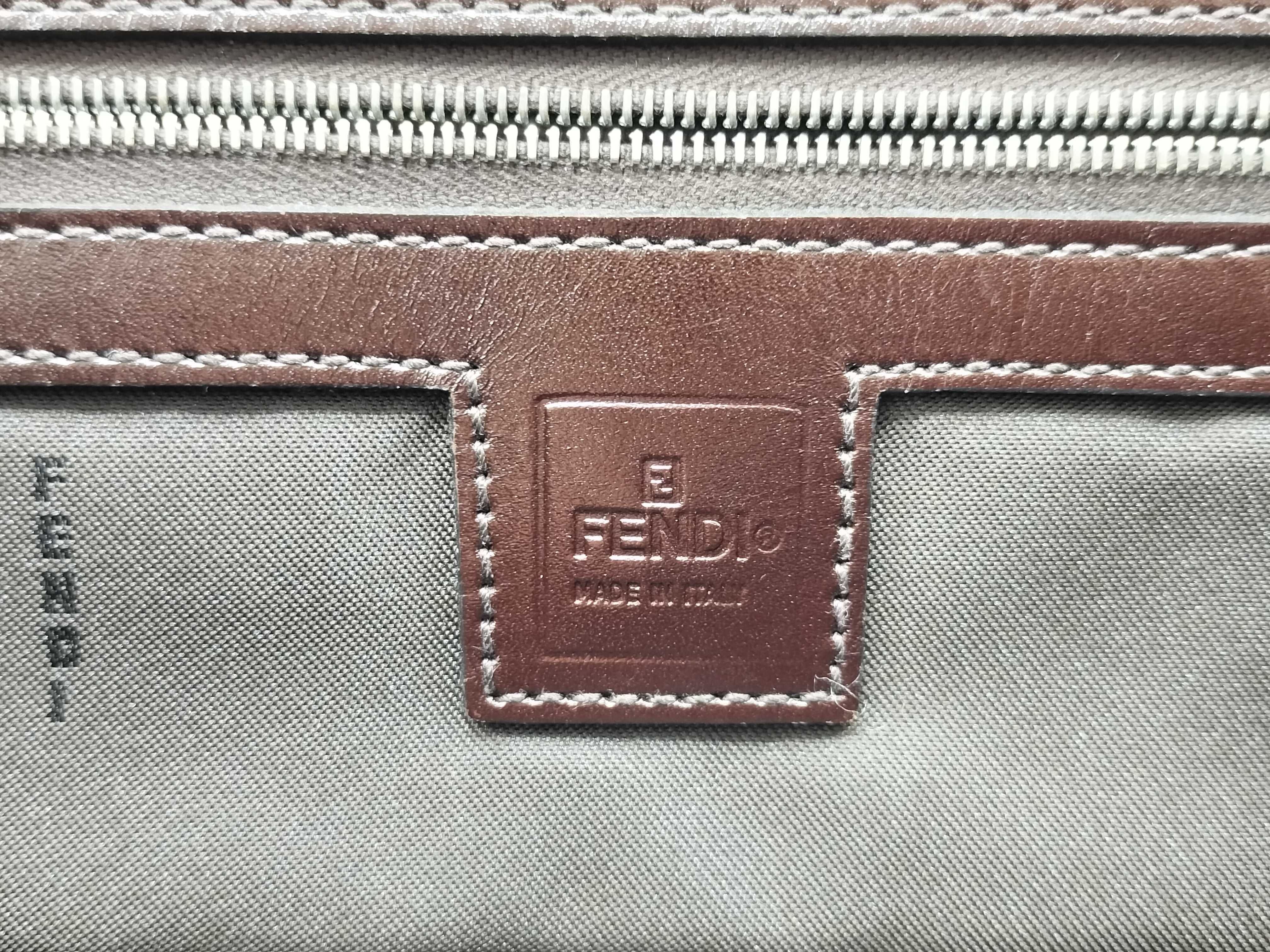Mamma Fendi Mamma Bucket One-Shoulder Bag Canvas Brown Zucca Shoulder Bag — view 12