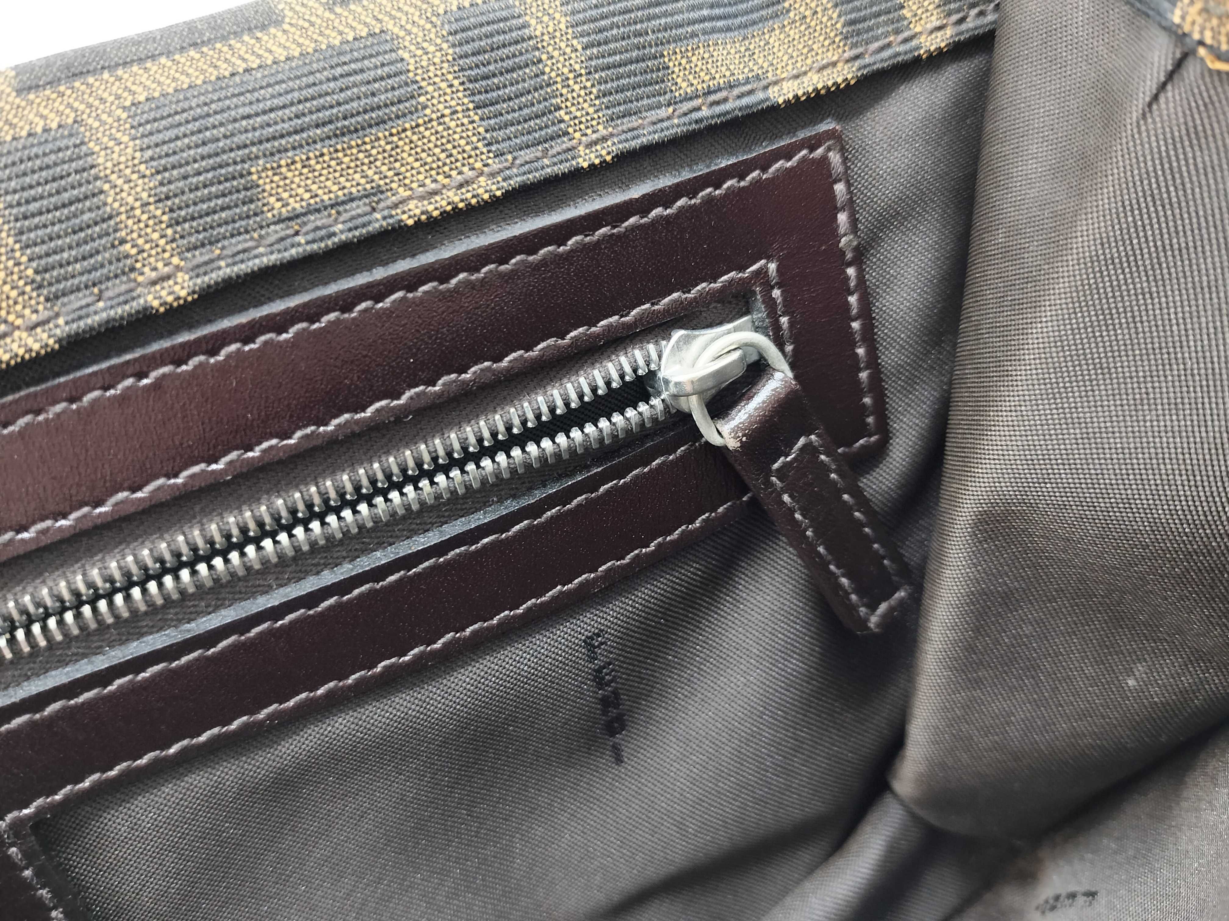Mamma Fendi Mamma Bucket One-Shoulder Bag Canvas Brown Zucca Shoulder Bag — view 13