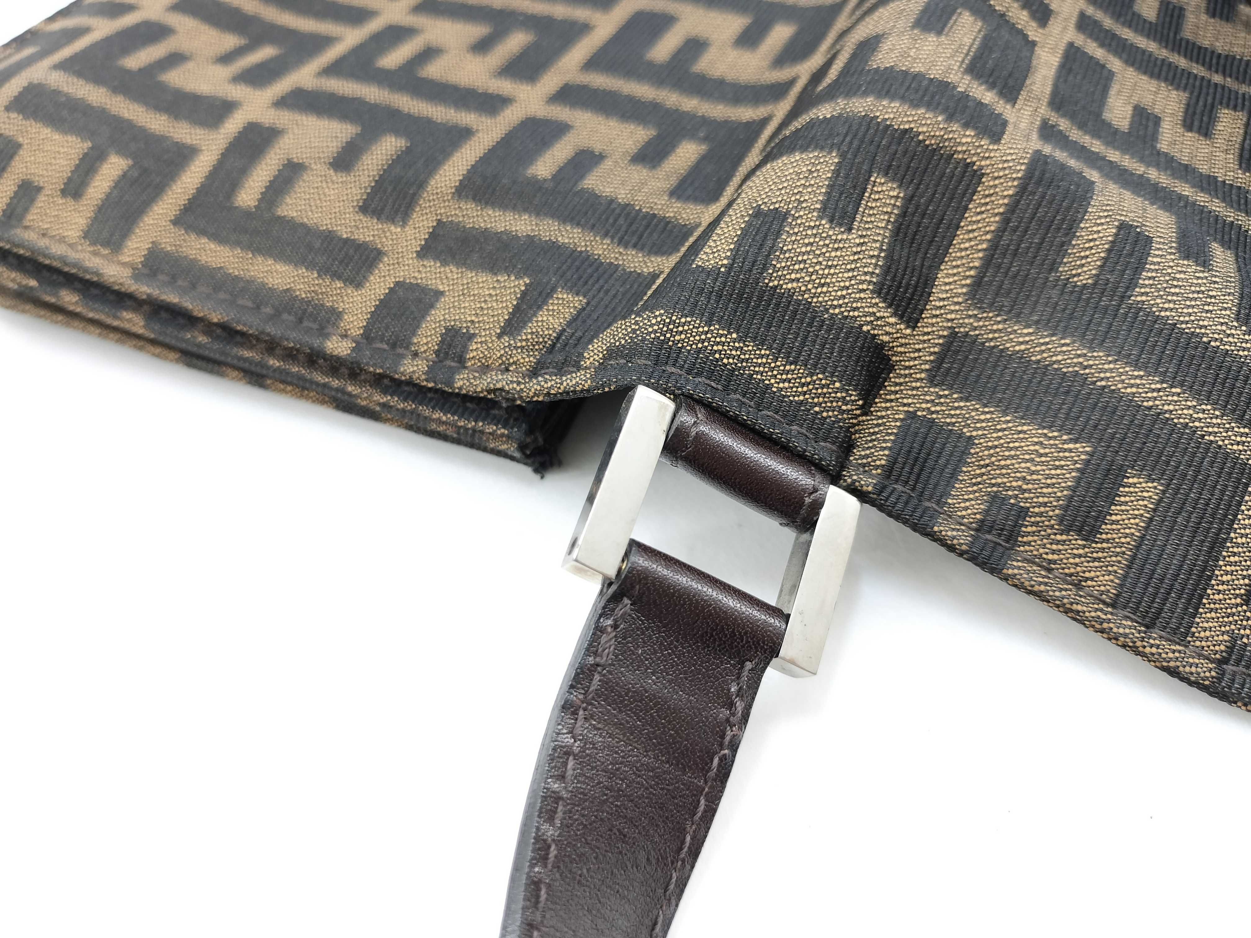 Mamma Fendi Mamma Bucket One-Shoulder Bag Canvas Brown Zucca Shoulder Bag — view 15