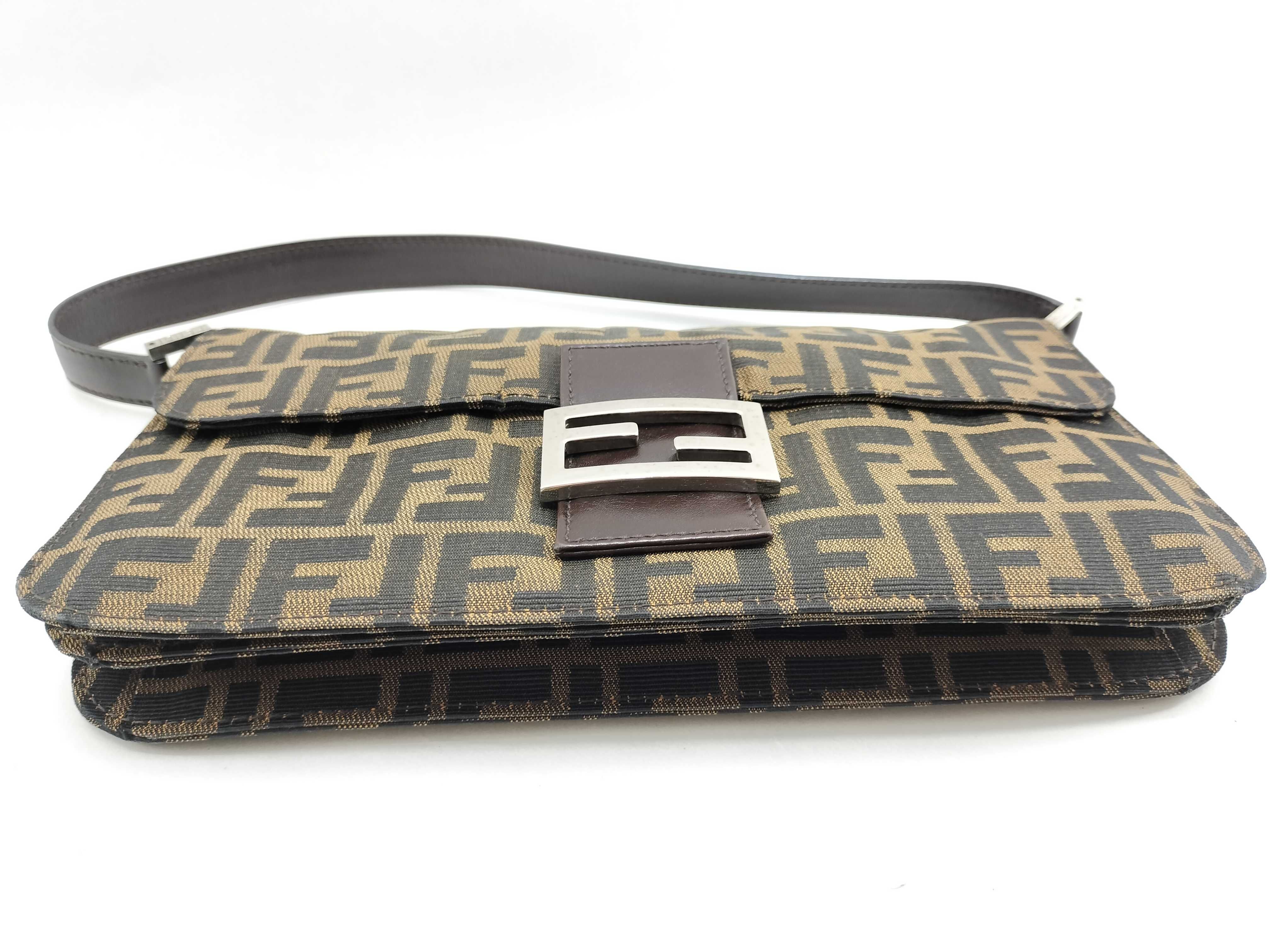 Mamma Fendi Mamma Bucket One-Shoulder Bag Canvas Brown Zucca Shoulder Bag — view 4