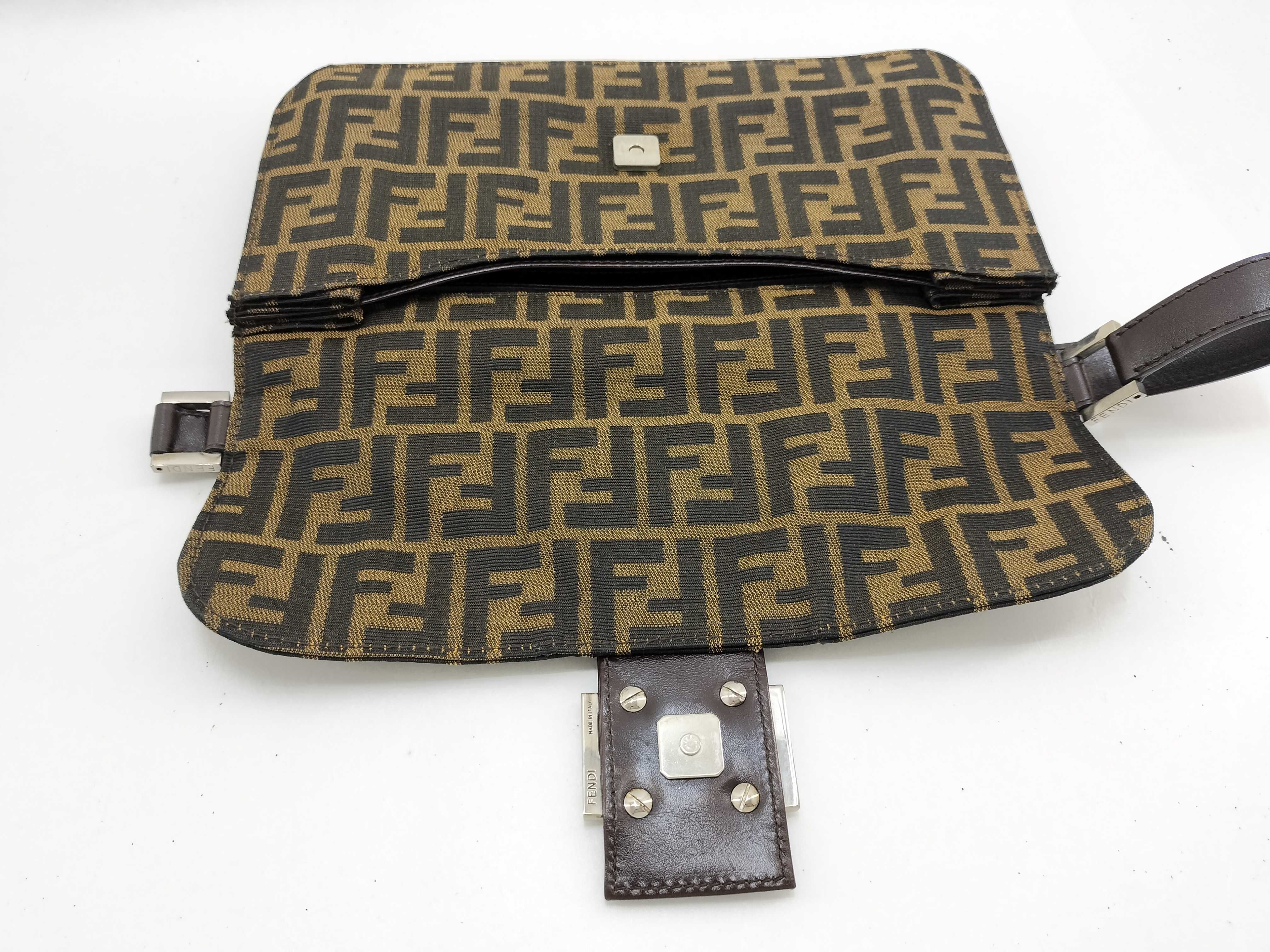 Mamma Fendi Mamma Bucket One-Shoulder Bag Canvas Brown Zucca Shoulder Bag — view 9