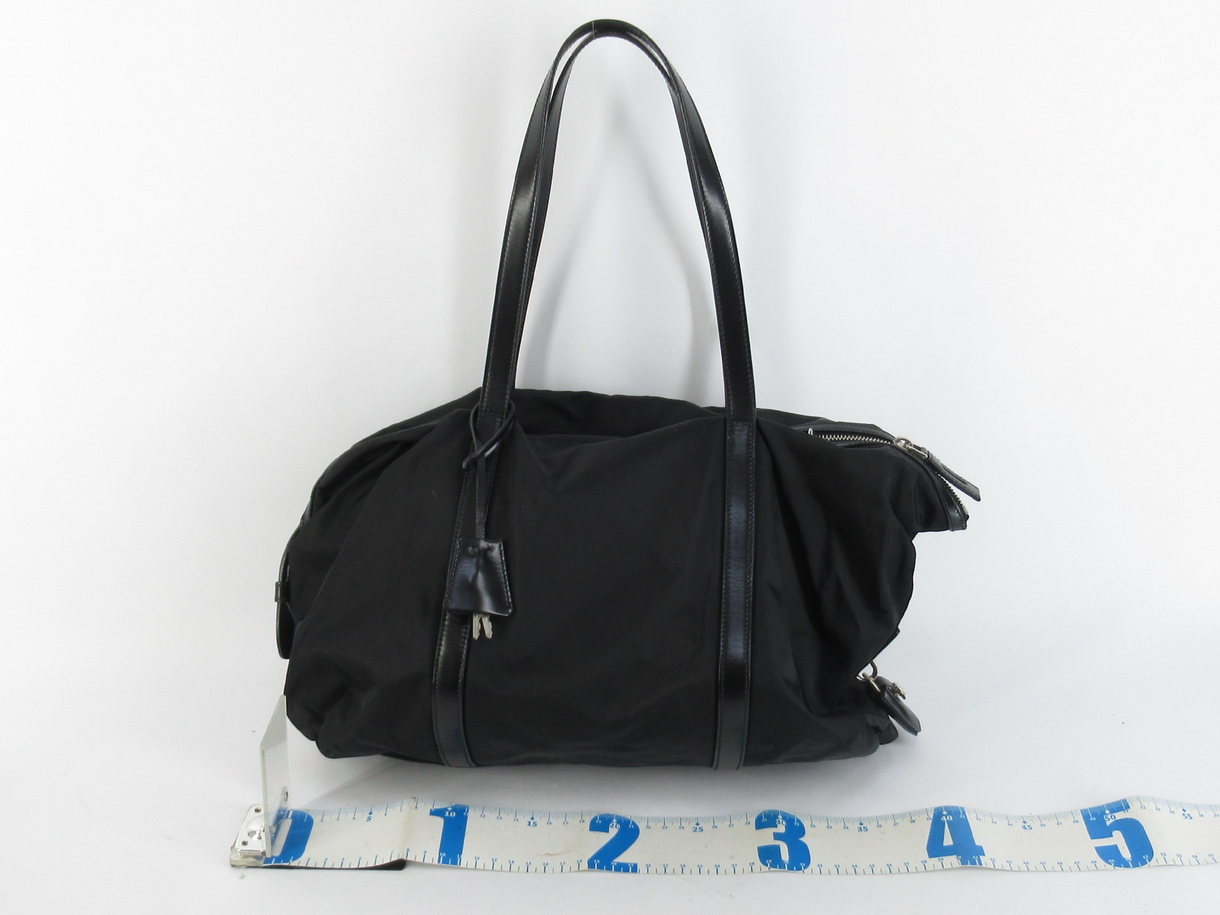 Nylon Prada Nylon Triangle Logo Tote Bag — view 2