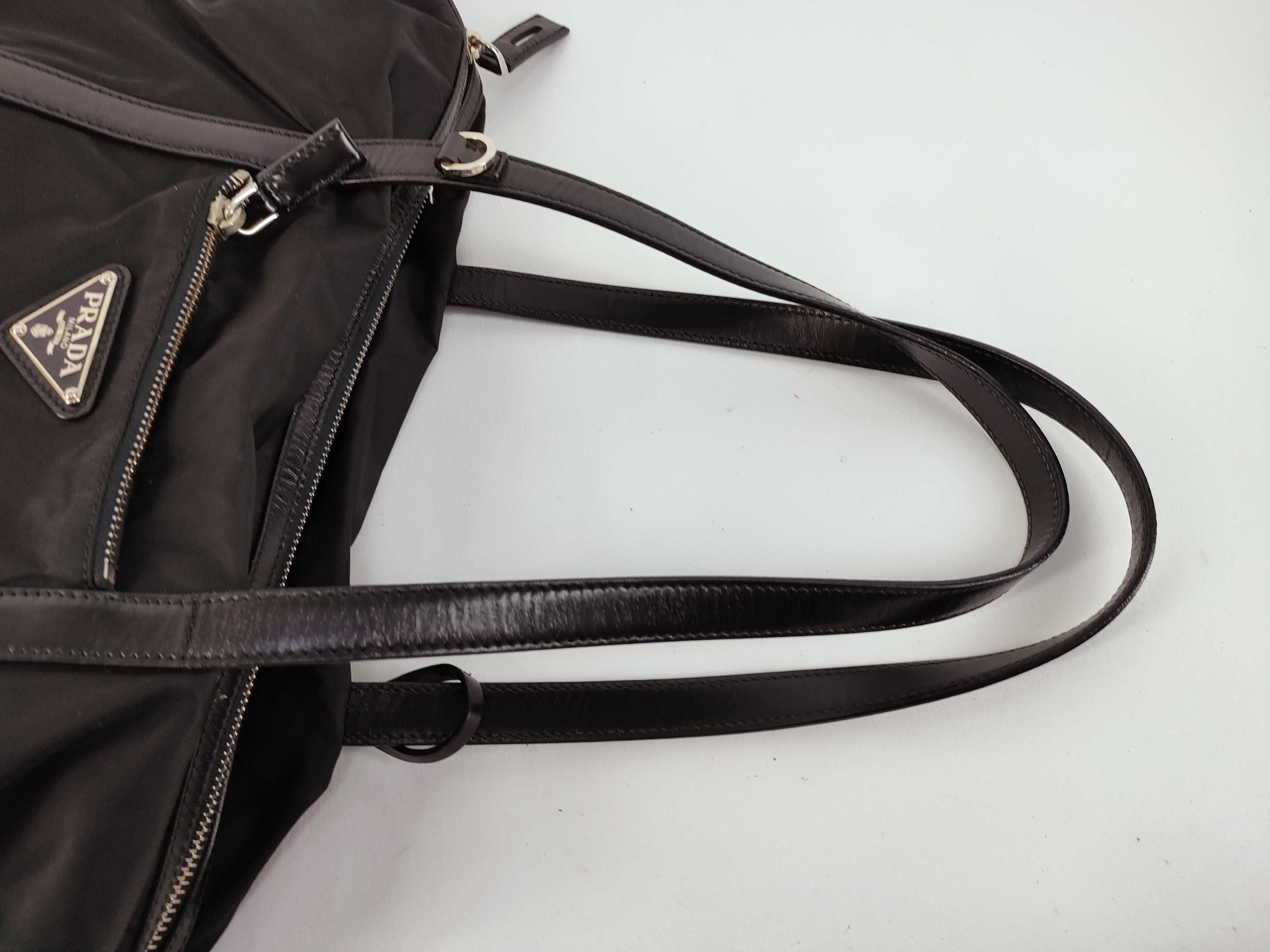 Nylon Prada Nylon Triangle Logo Tote Bag — view 3
