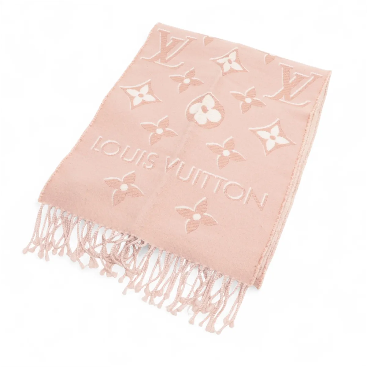 M78237 Escharp LV Essential Shine MR3272 Muffler Wool x Rayon Rose Scratching Fuzzing