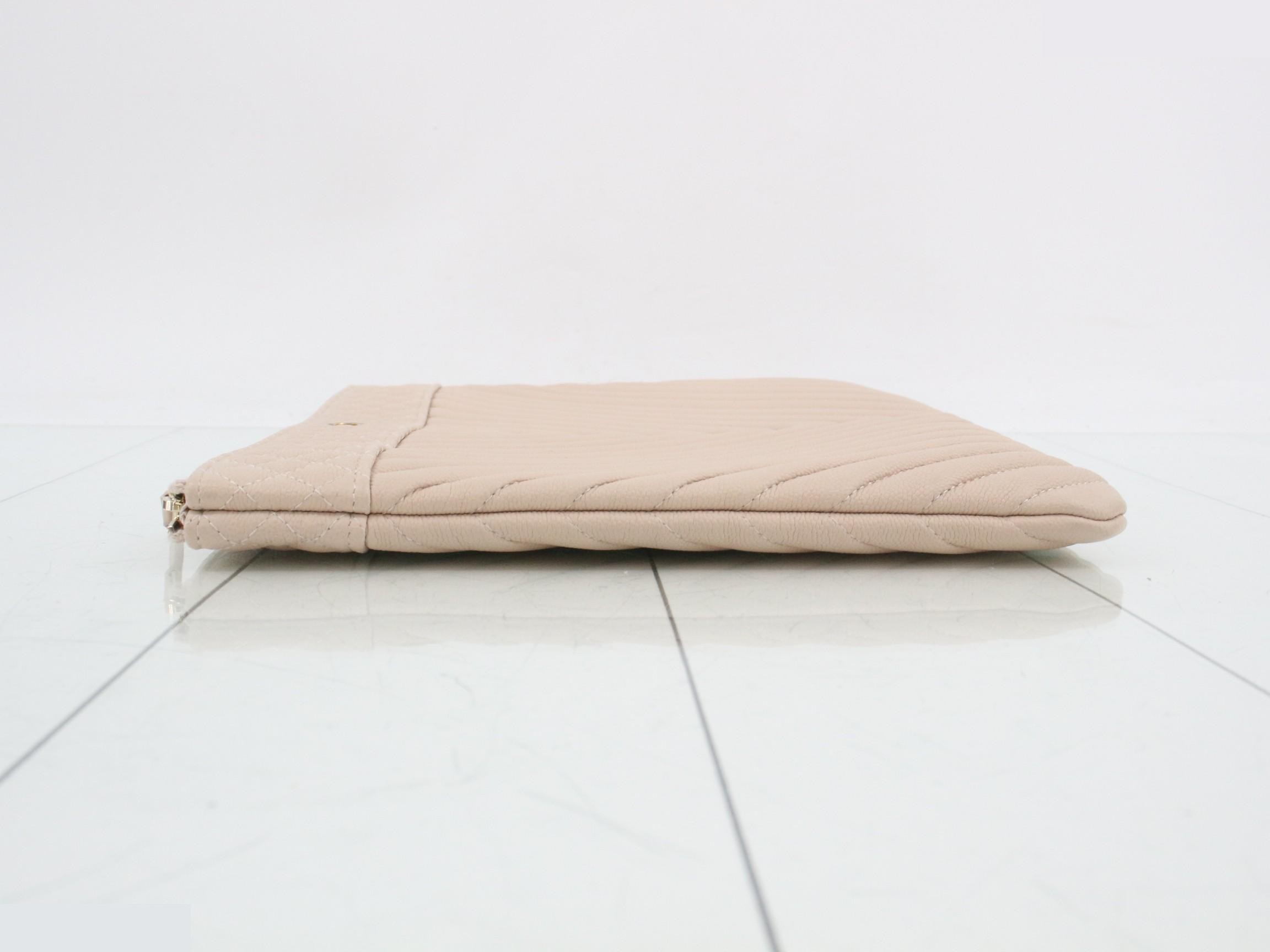 Matelassé Caviar Skin Clutch Pouch — view 4