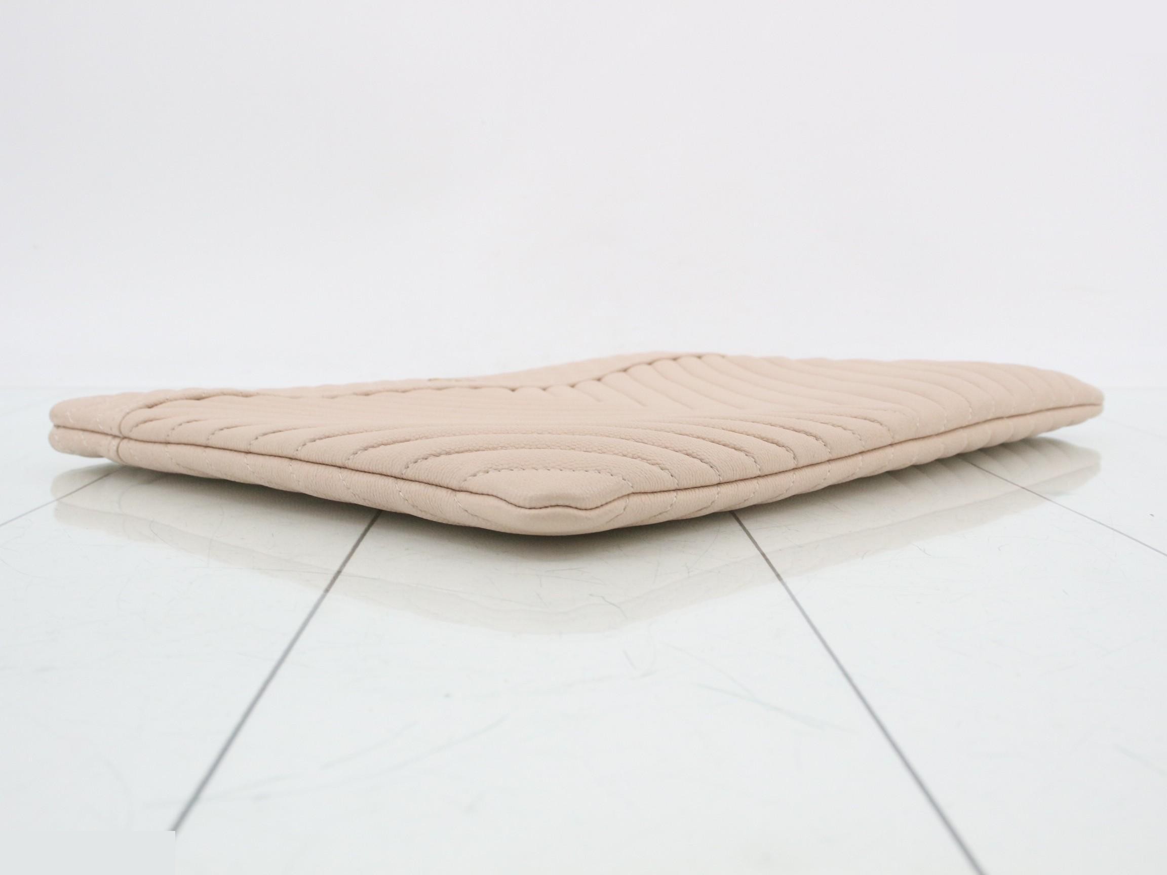 Matelassé Caviar Skin Clutch Pouch — view 5