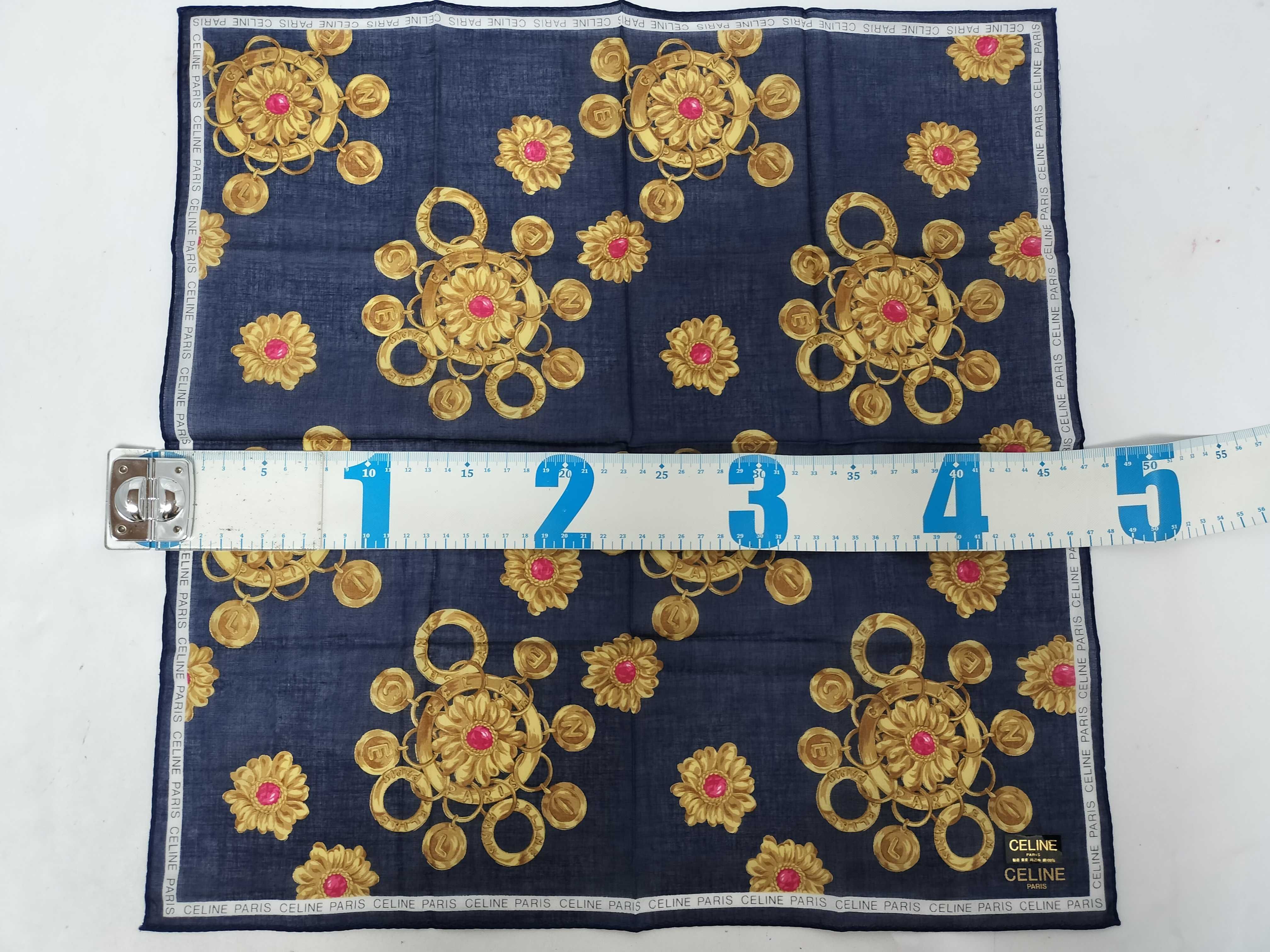 CELINE Handkerchief Scarf with Sticker, Accessory Pattern, Other Accessories — view 2