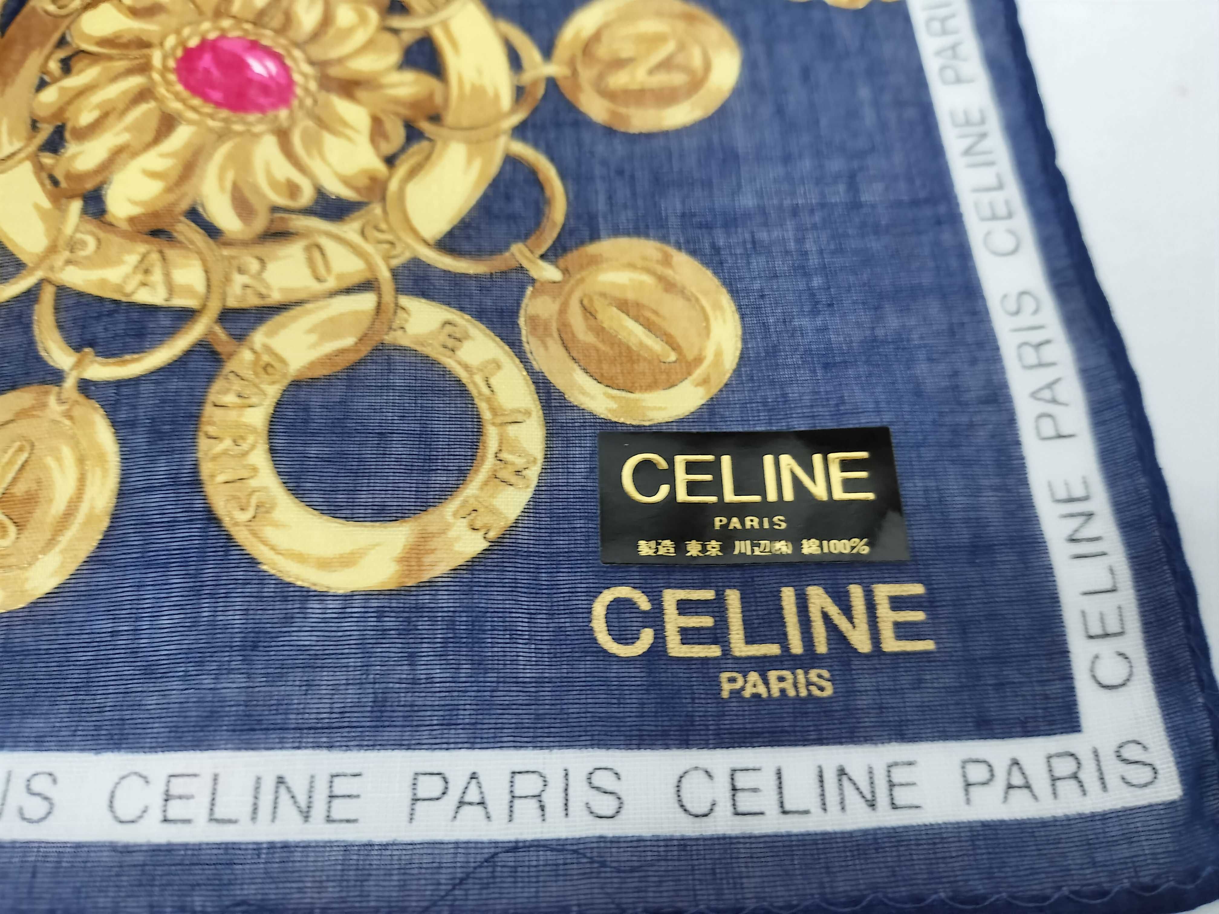CELINE Handkerchief Scarf with Sticker, Accessory Pattern, Other Accessories — view 3