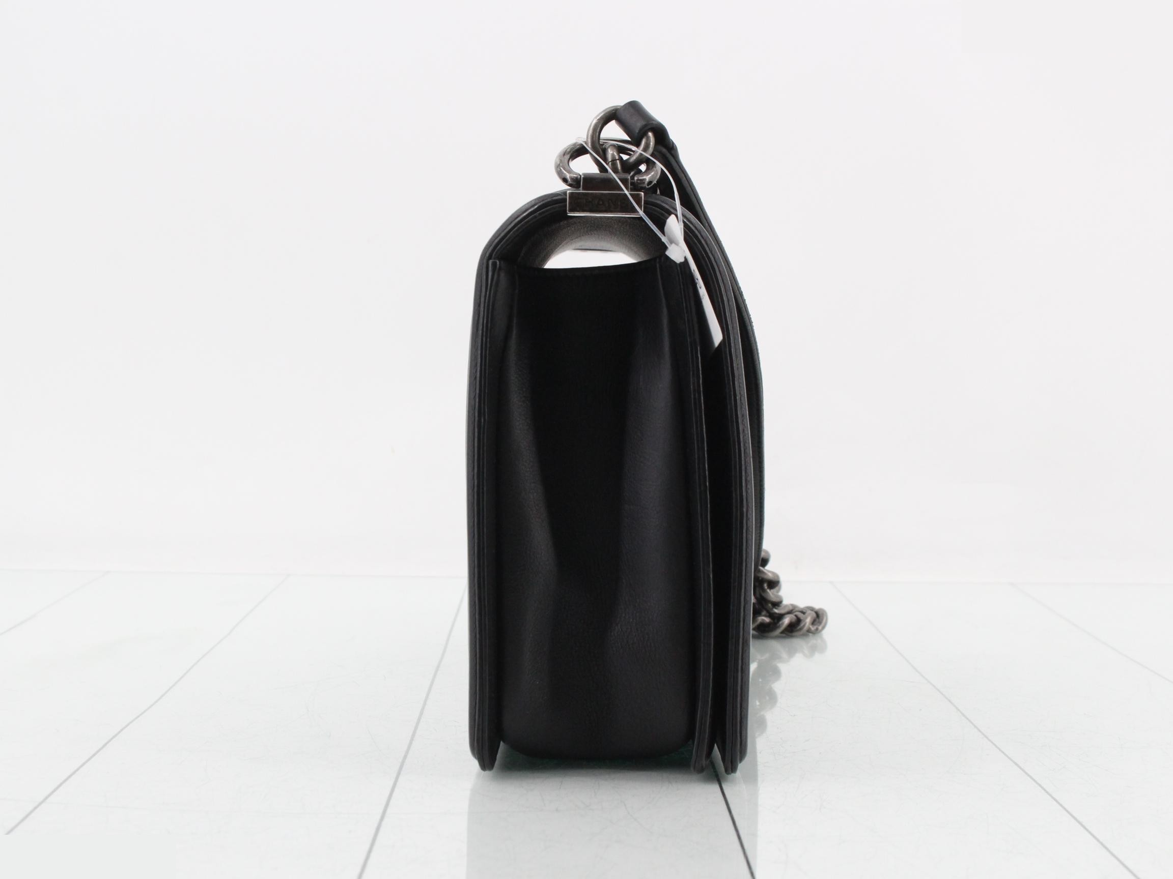 Boy Chanel Calfskin Wild Stitch Shoulder Bag — view 4