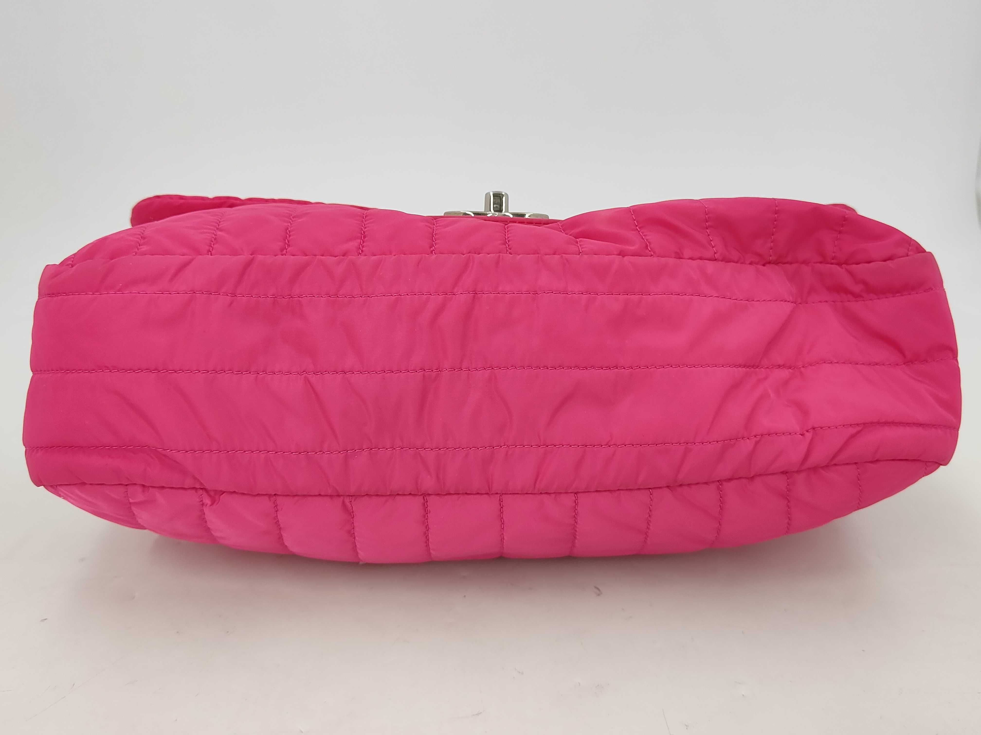 Mademoiselle Nylon Shoulder Bag with Silver Hardware (Serial Number 16) — view 4