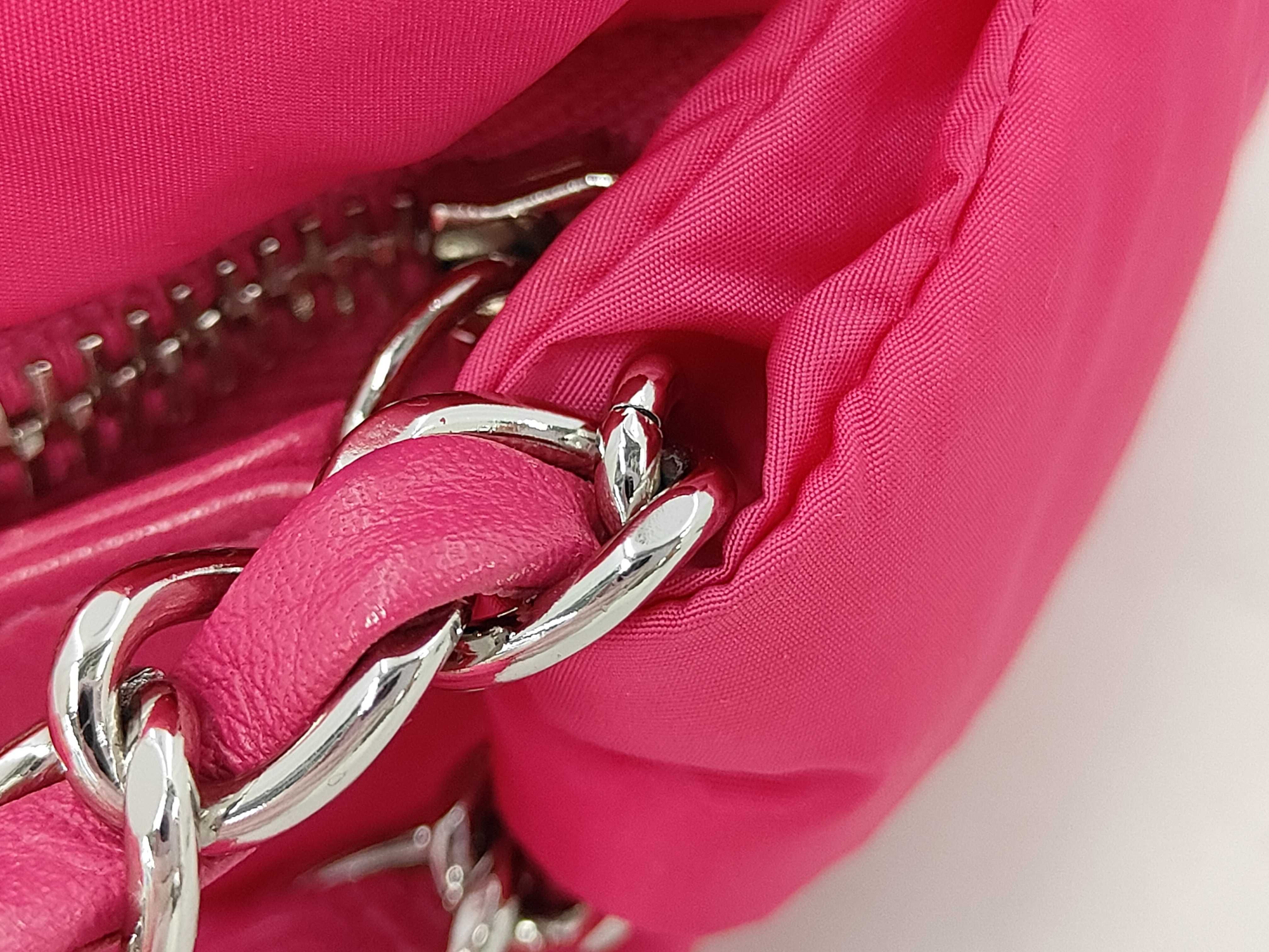 Mademoiselle Nylon Shoulder Bag with Silver Hardware (Serial Number 16) — view 6