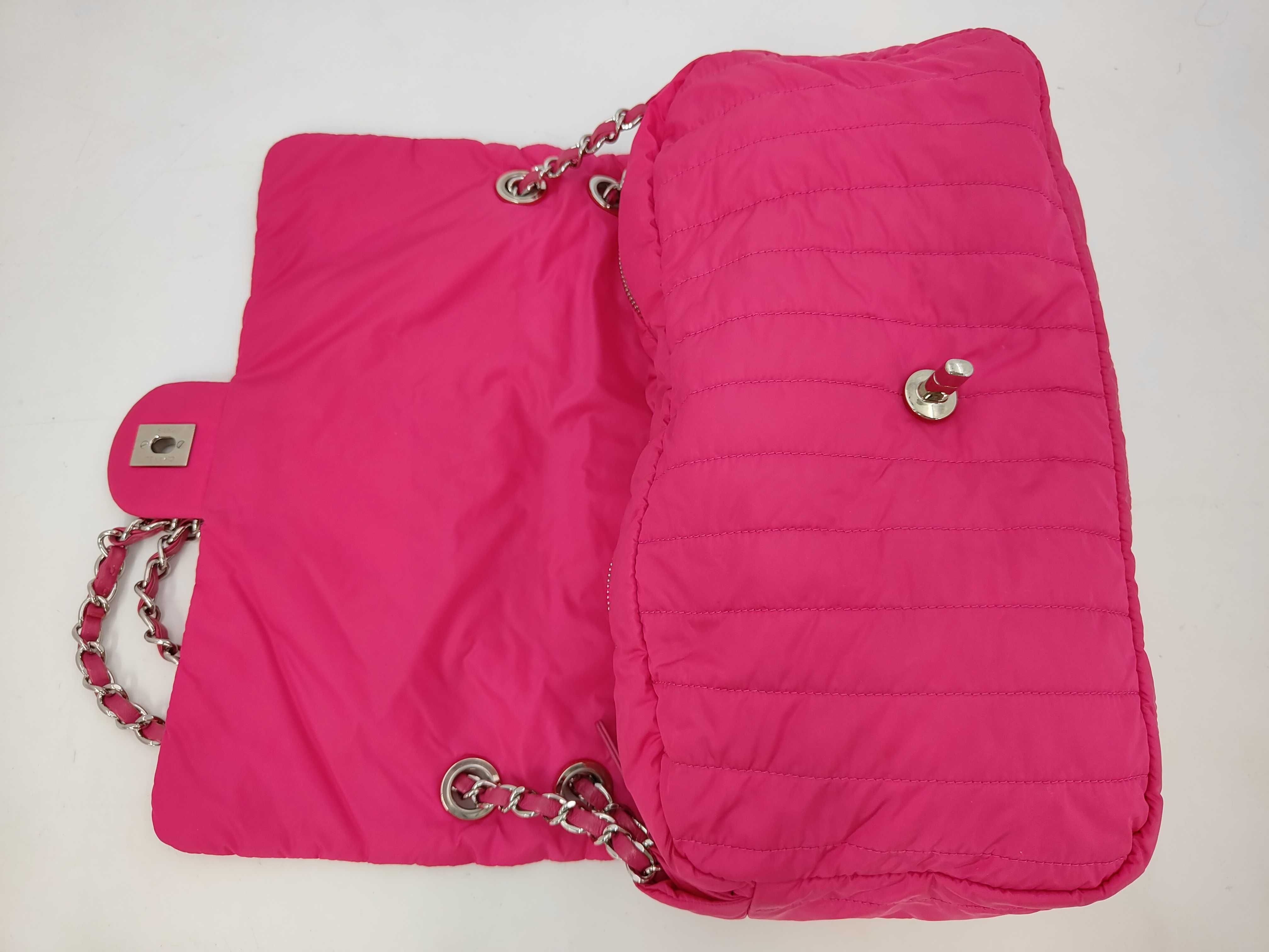 Mademoiselle Nylon Shoulder Bag with Silver Hardware (Serial Number 16) — view 8