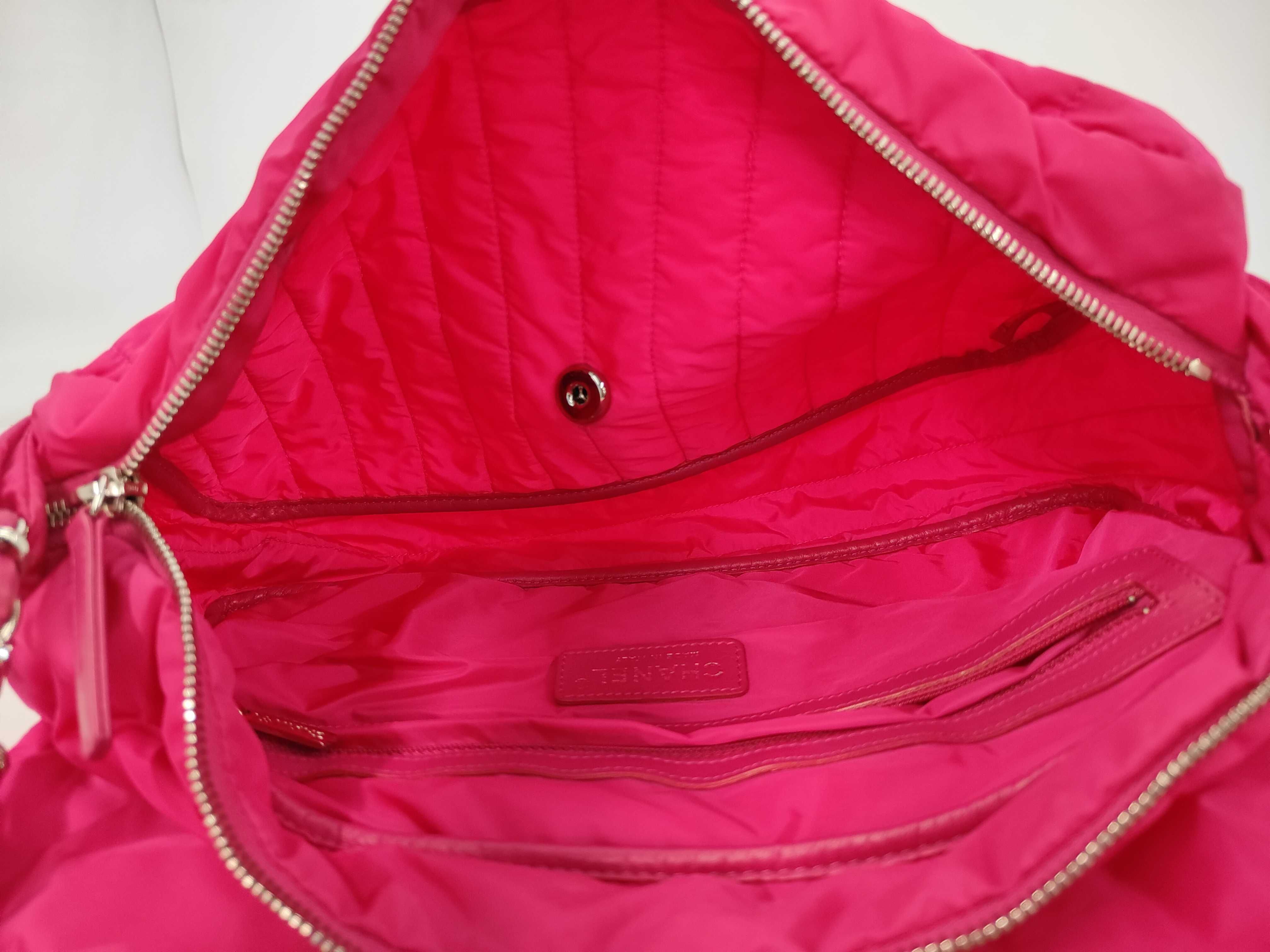 Mademoiselle Nylon Shoulder Bag with Silver Hardware (Serial Number 16) — view 10