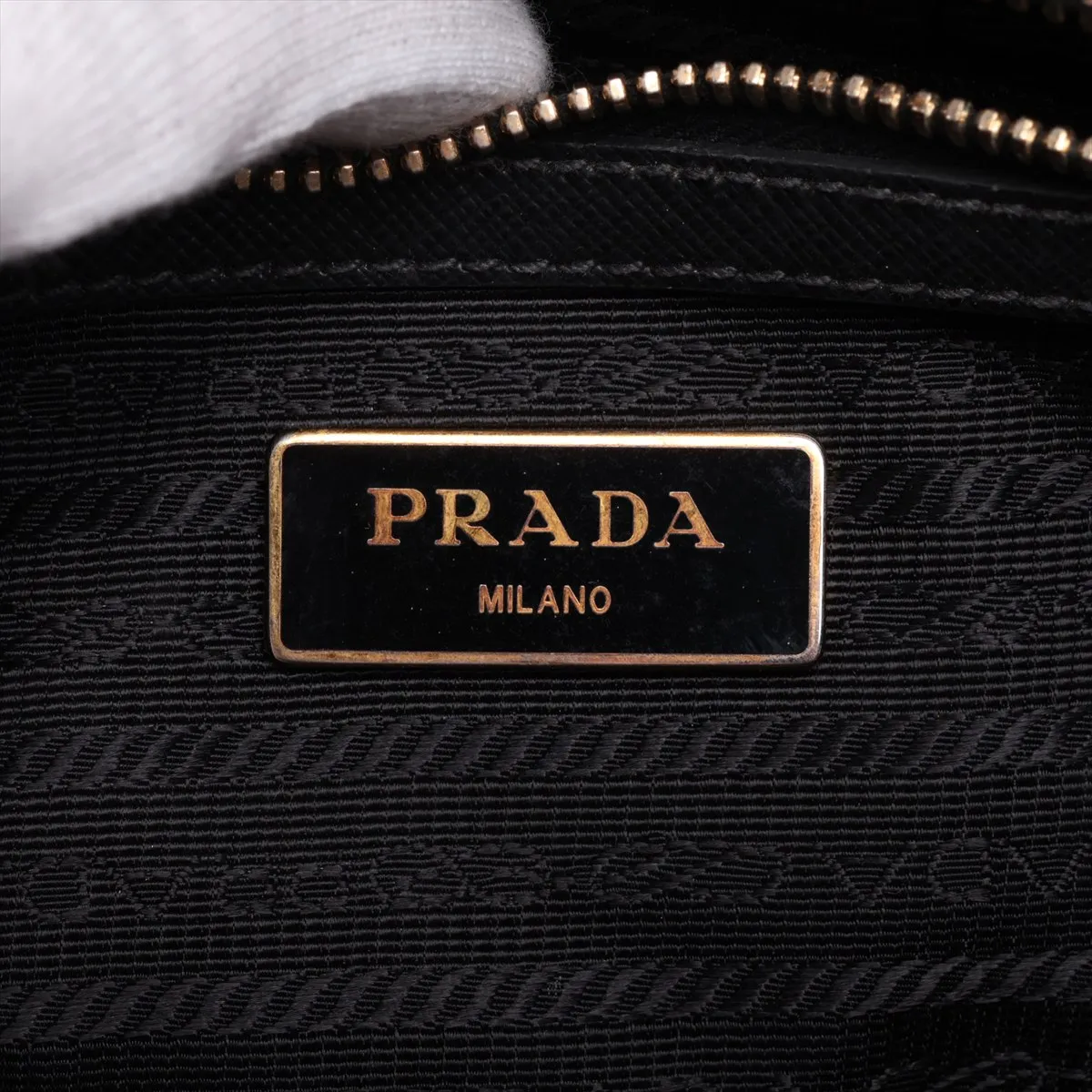 Saffiano Leather 2-Way Handbag, Black — view 13