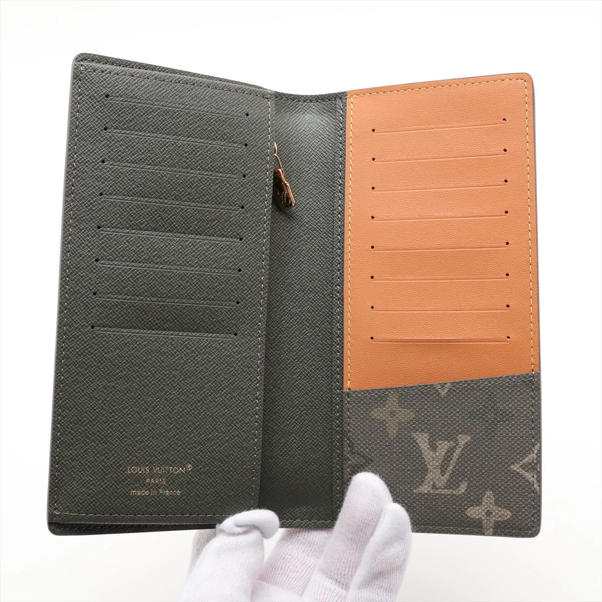 Monogram Portefeuille Brazza M27055 Khaki Long Wallet (RFID detected) — view 3