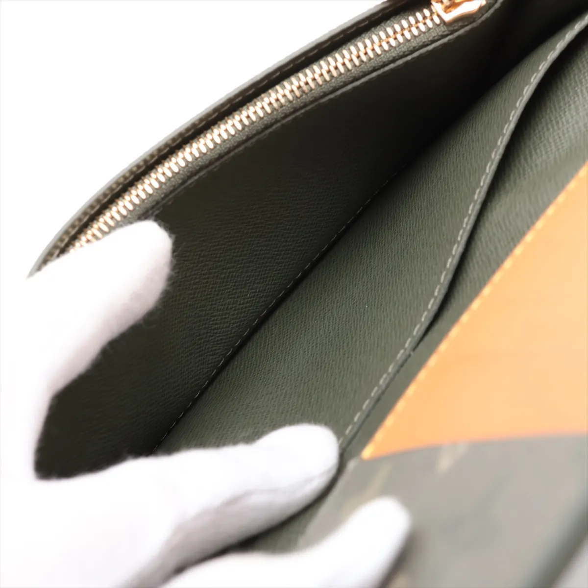 Monogram Portefeuille Brazza M27055 Khaki Long Wallet (RFID detected) — view 5