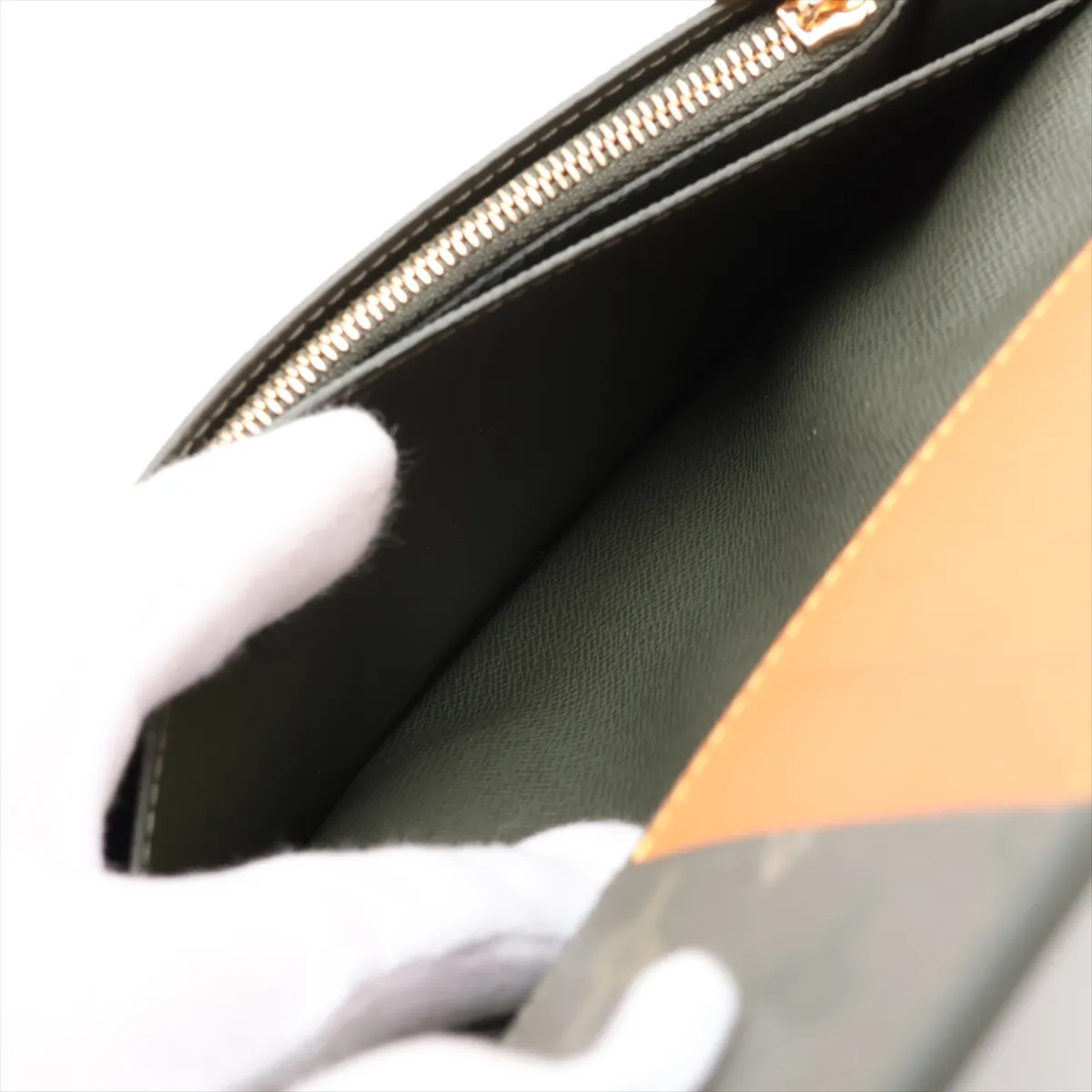 Monogram Portefeuille Brazza M27055 Khaki Long Wallet (RFID detected) — view 6