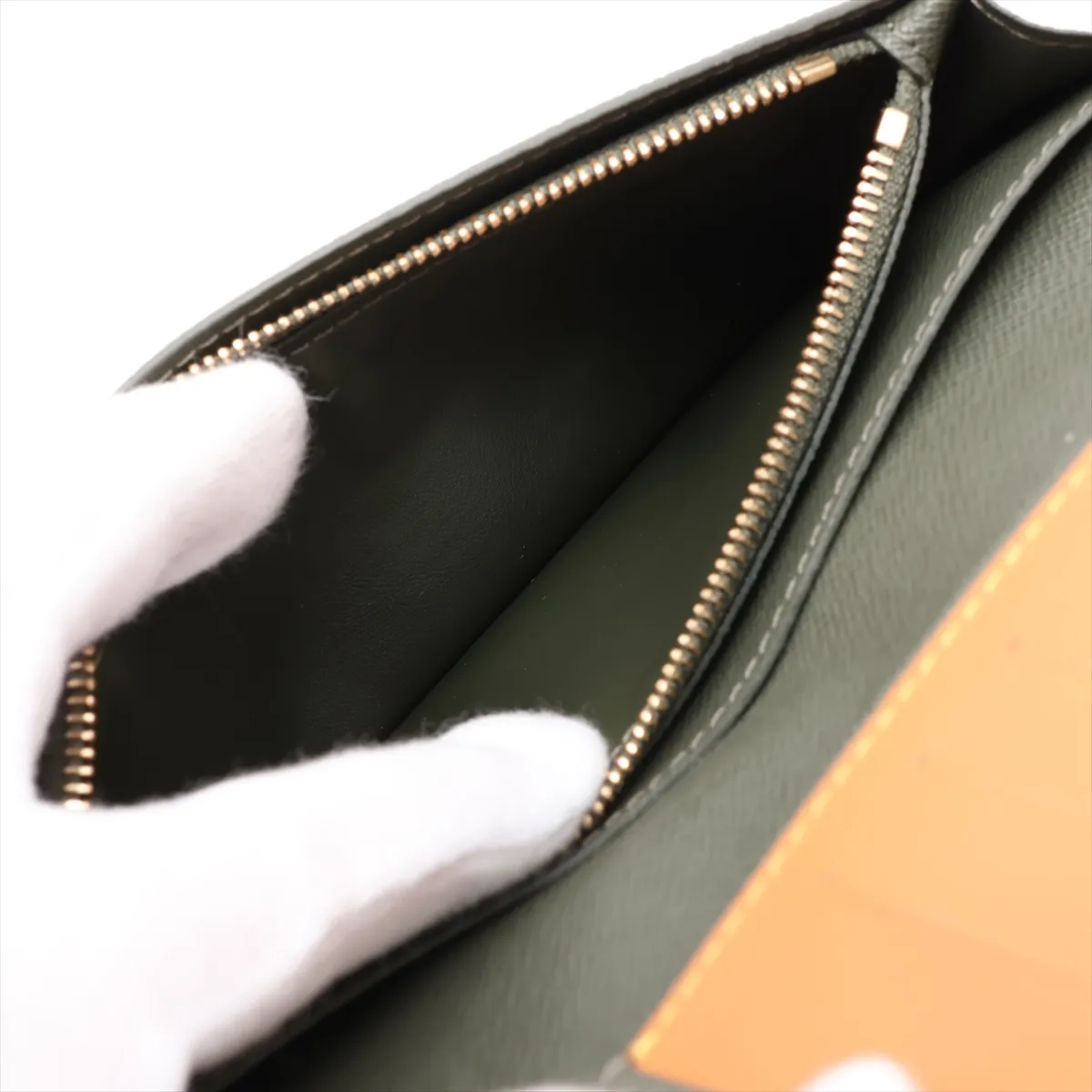 Monogram Portefeuille Brazza M27055 Khaki Long Wallet (RFID detected) — view 7