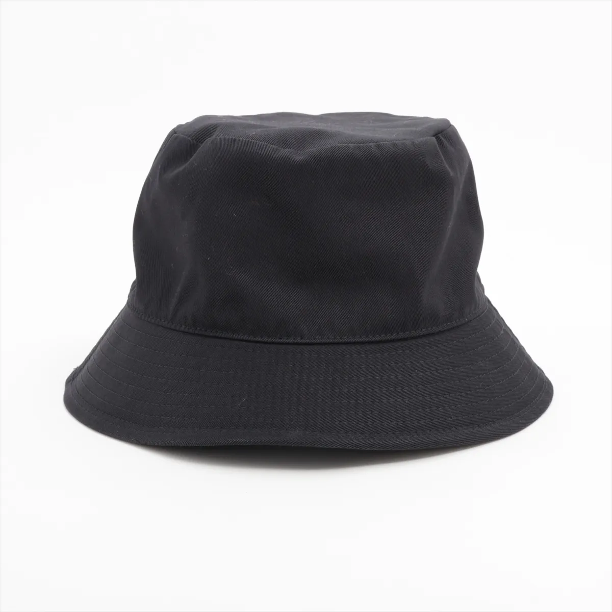 2AUO1968P Logo Bucket Hat, Size 59, Cotton, Black, Shows signs of wear, — view 3