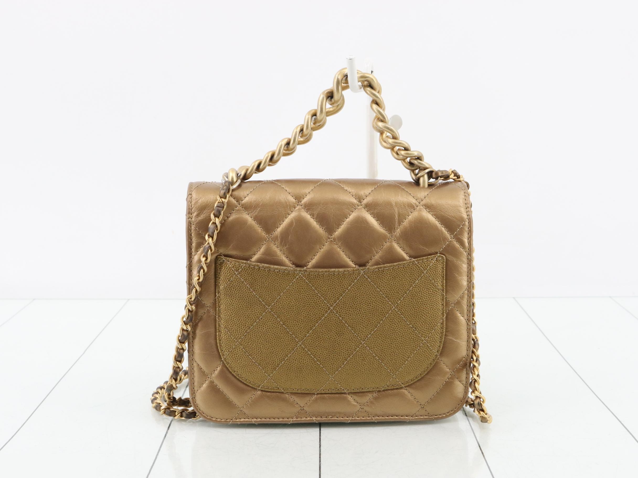 Matelassé Lambskin/Caviar Leather 2-Way Chain Handbag — view 2