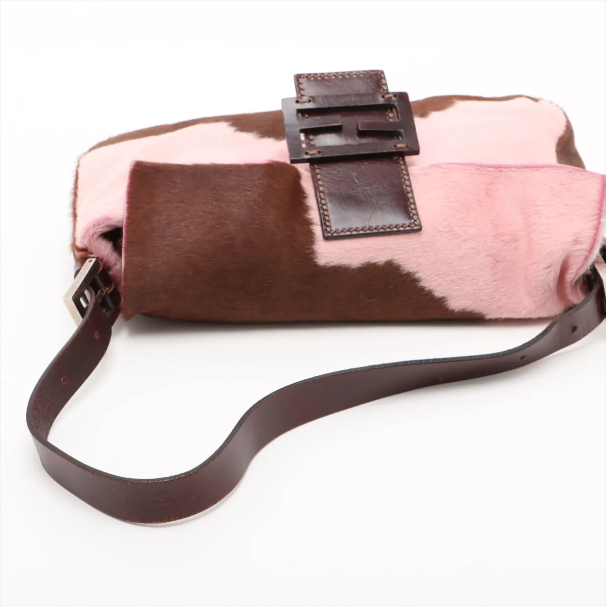 Mamma Bucket Harako x Leather Shoulder Bag Pink x Brown 26424 — view 5