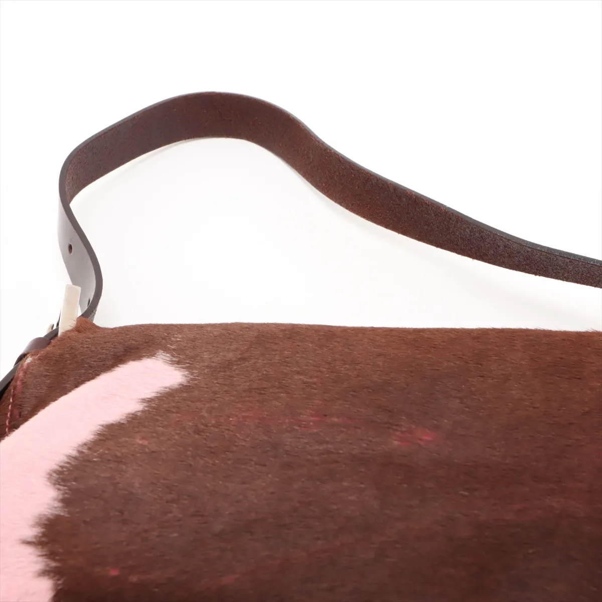 Mamma Bucket Harako x Leather Shoulder Bag Pink x Brown 26424 — view 6