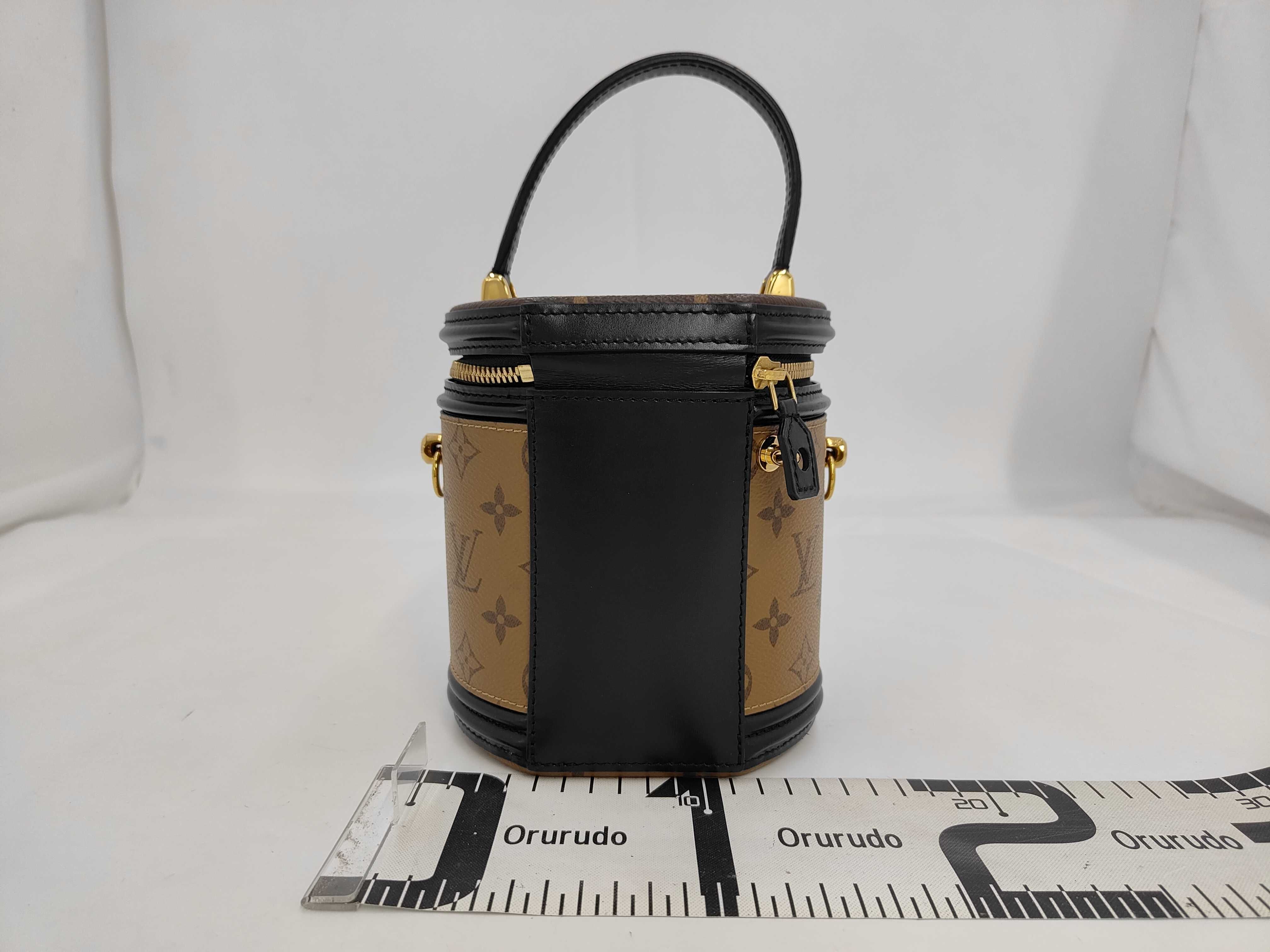 LV Cannes Caramel-colored Monogram Coated Canvas x Calfskin Bucket Bag Handbag — view 2