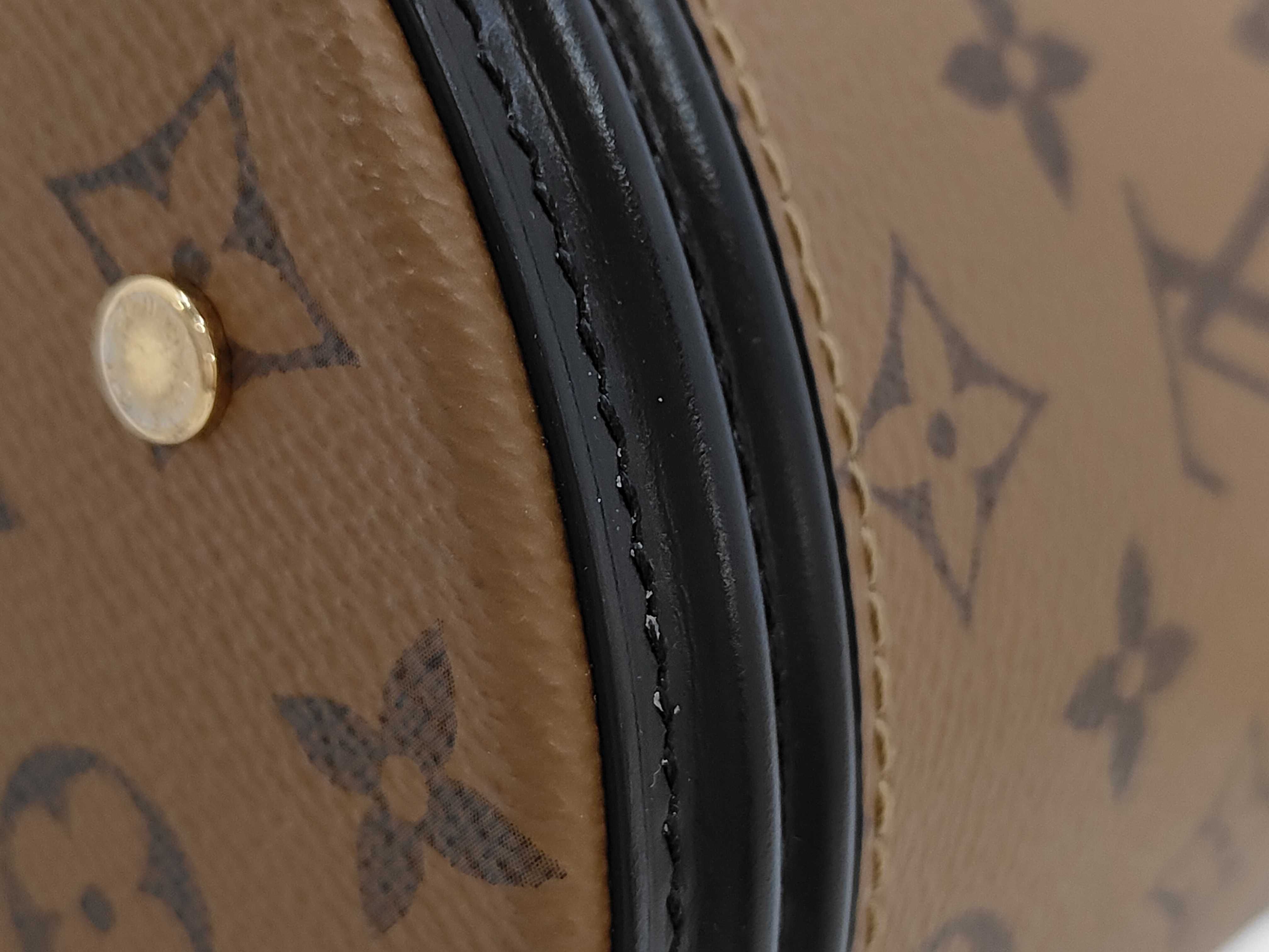 LV Cannes Caramel-colored Monogram Coated Canvas x Calfskin Bucket Bag Handbag — view 4