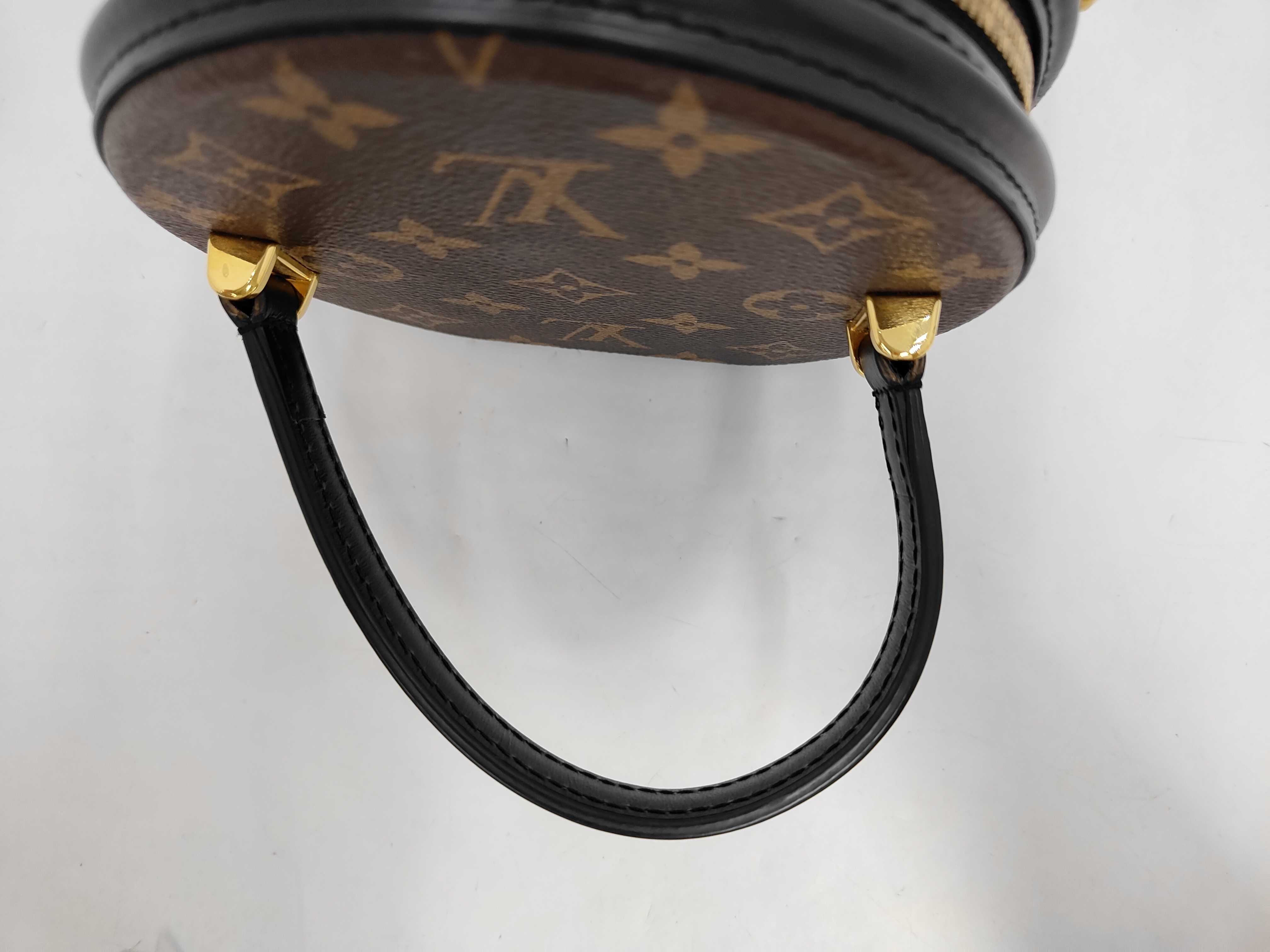 LV Cannes Caramel-colored Monogram Coated Canvas x Calfskin Bucket Bag Handbag — view 5