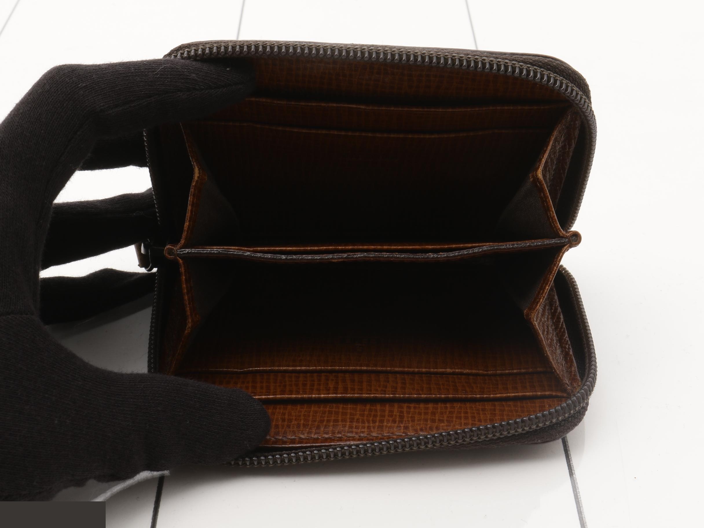 8M0006 Round Zipper Coin Case, Zucca, PVC, Brown — view 4